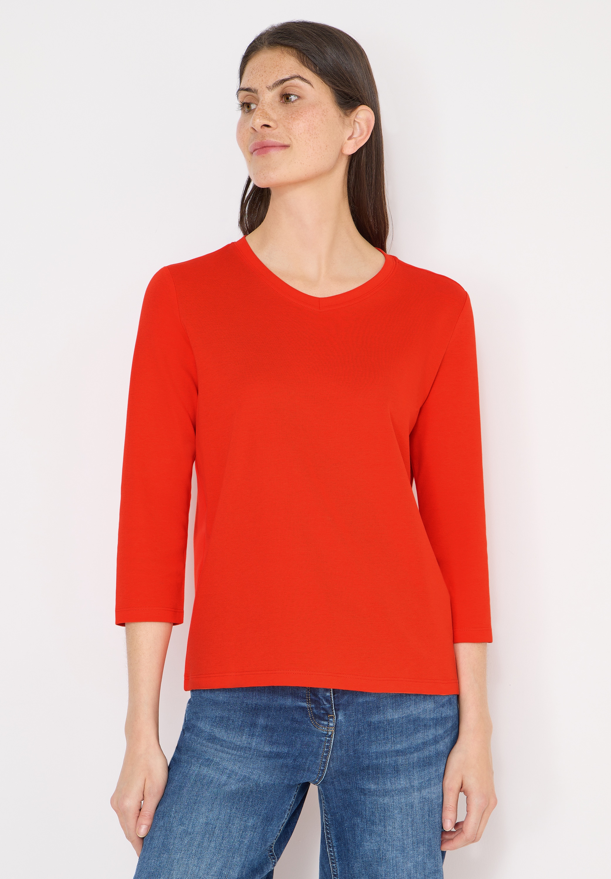 Cecil Langarmshirt aus reiner Baumwolle