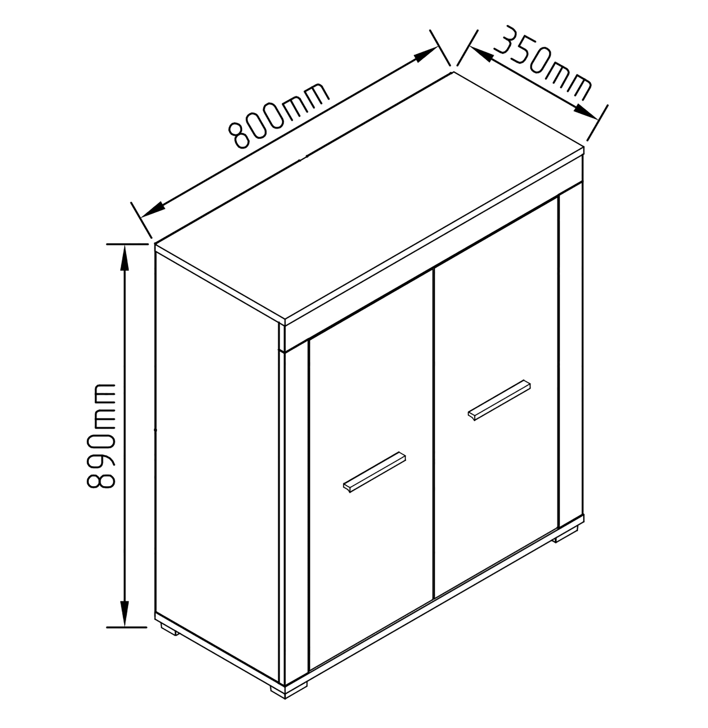 VCM Kommode »Holz Kommode Sideboard Anrichte Usilo 2 Drehtüren«