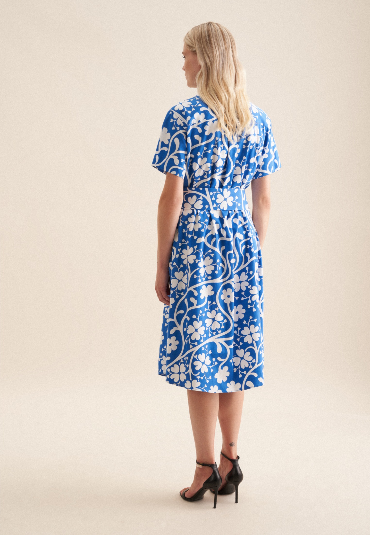 seidensticker Sommerkleid "Schwarze Rose" 1/2 Kragen Druck günstig online kaufen