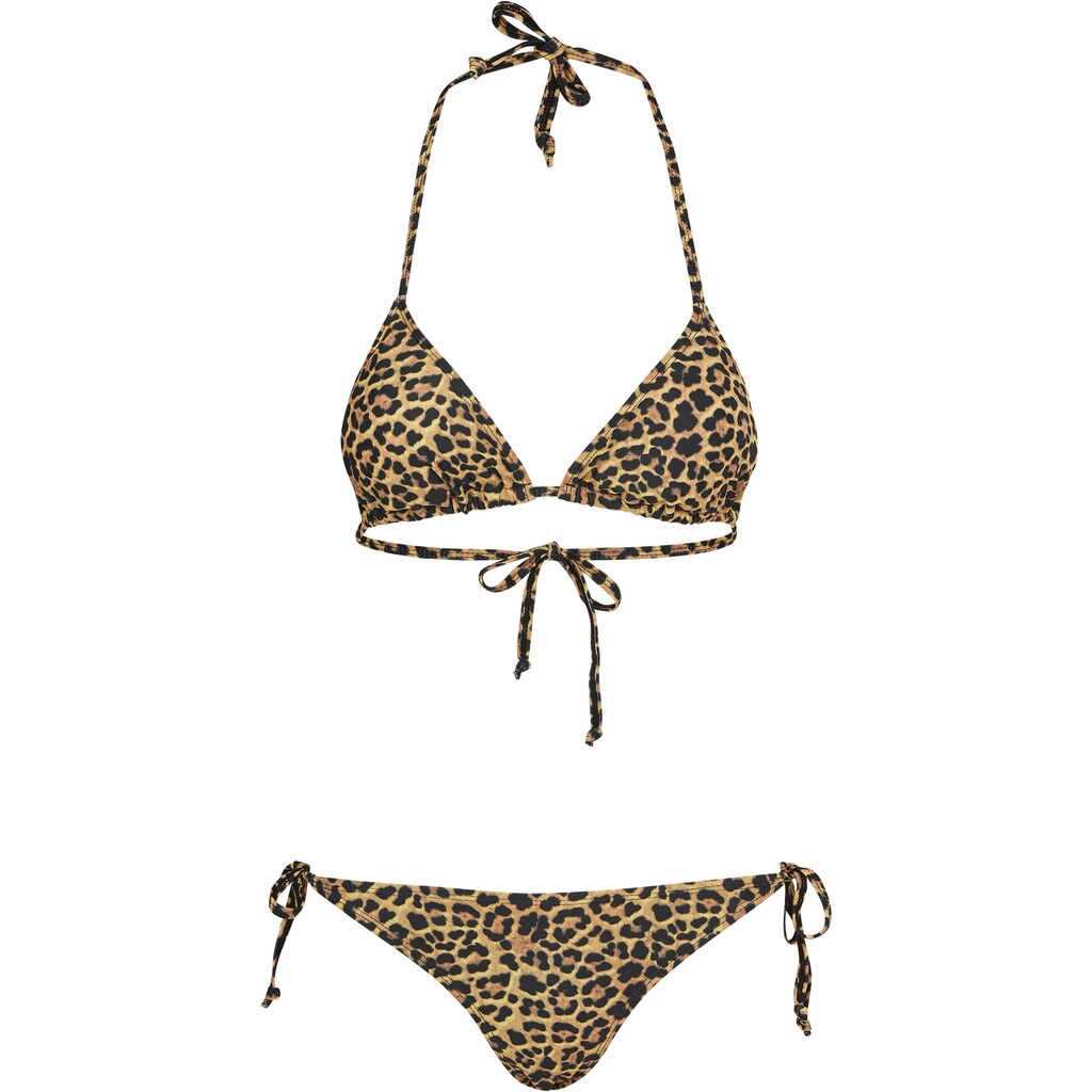 URBAN CLASSICS Triangel-Bikini »Urban Classics Damen Ladies Animal Bikini«