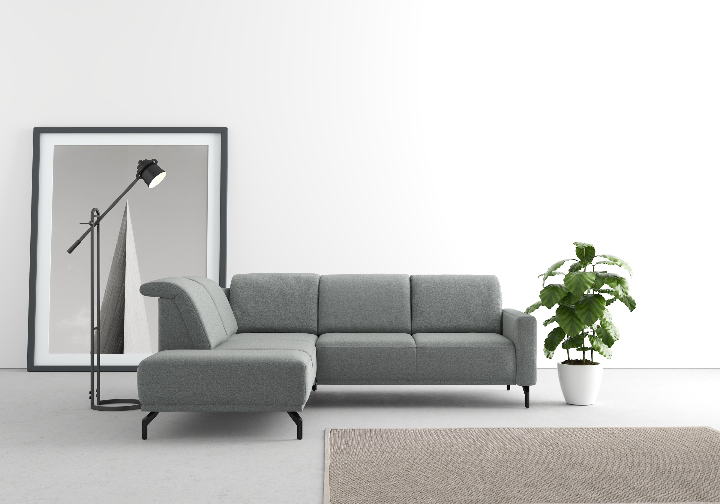 sit&more Ecksofa »Bailando L-Form«, wahlweise mit Kopfteilverstellung und Vorziehsitz, motorisch