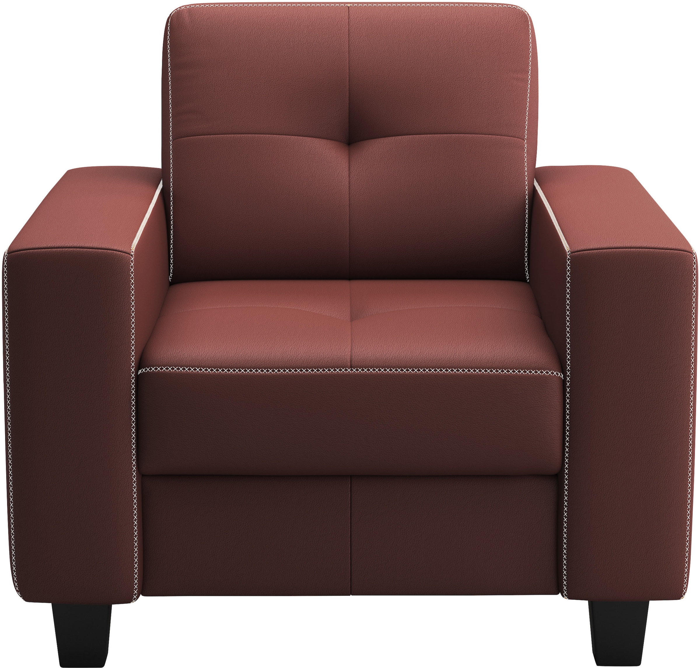 Home affaire Sessel "Varese" Kreuznaht in beige günstig online kaufen