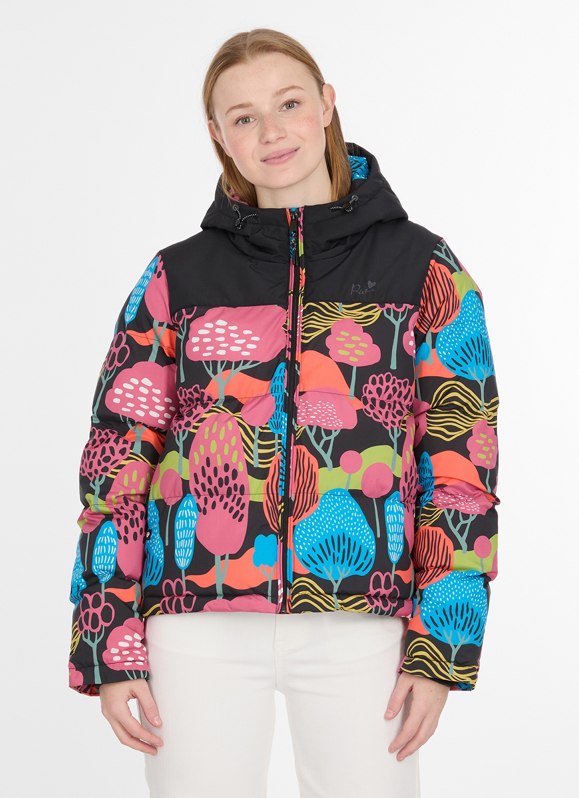 Ragwear Steppjacke "AMAZZE PRINT" mit Kapuze Reißverschluss mit Kinnschutz günstig online kaufen