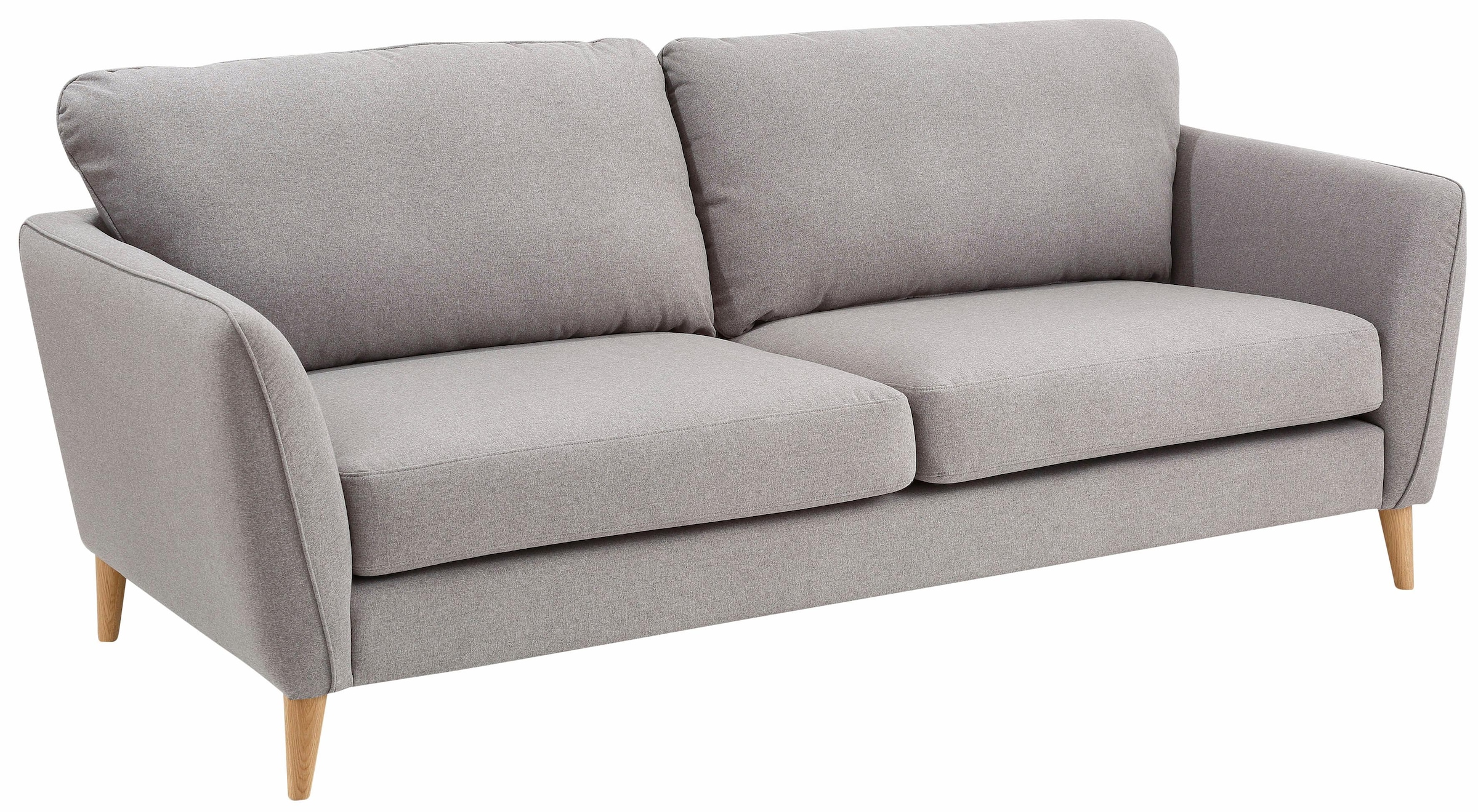 Home affaire 3-Sitzer »MARSEILLE Sofa 206 cm«, mit Massivholzbeinen aus Eiche, verschiedene Bezüge und Farbvarianten