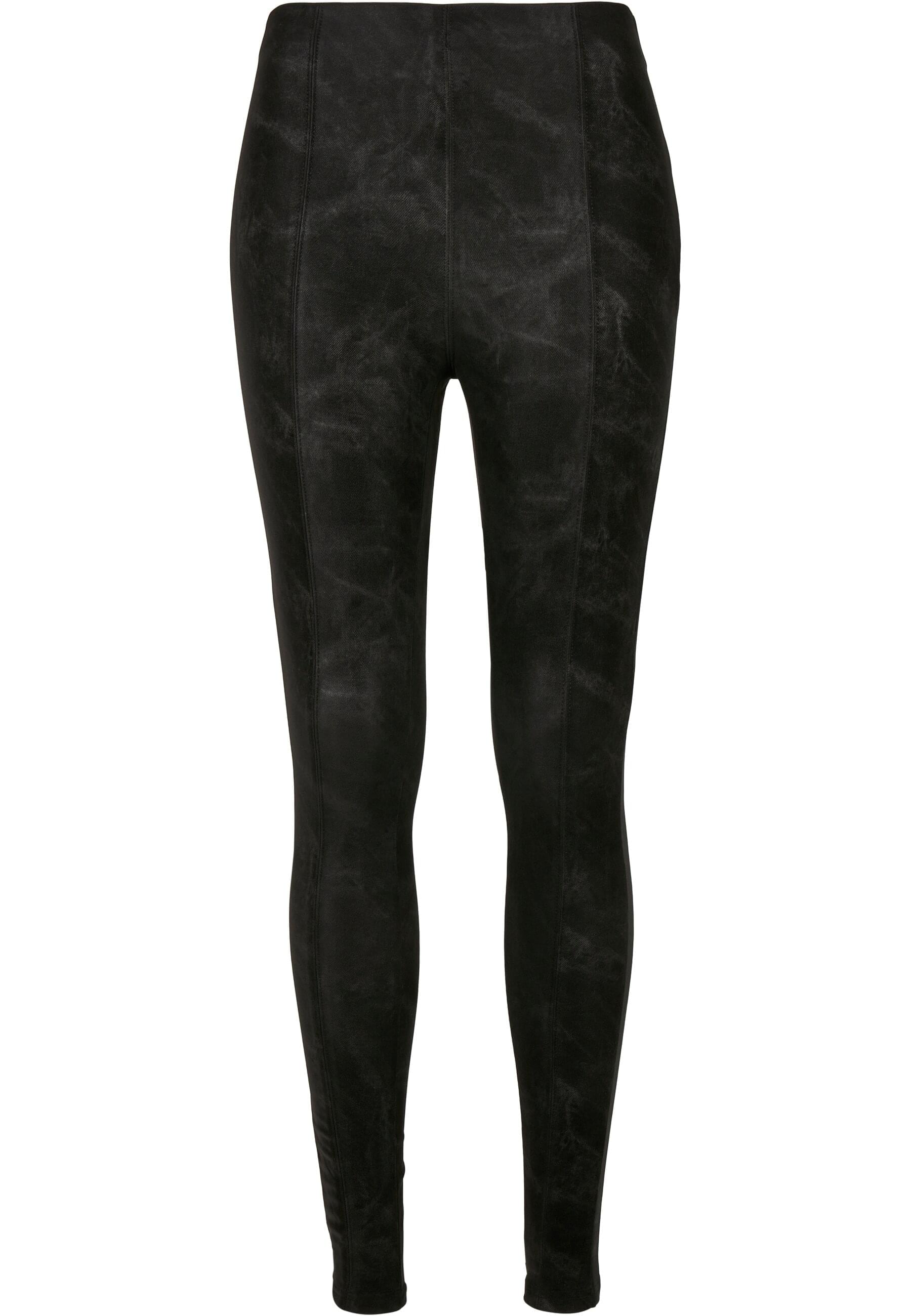 URBAN CLASSICS Leggings "Urban Classics Damen Ladies Washed Faux Leather Pants", (1 tlg.)