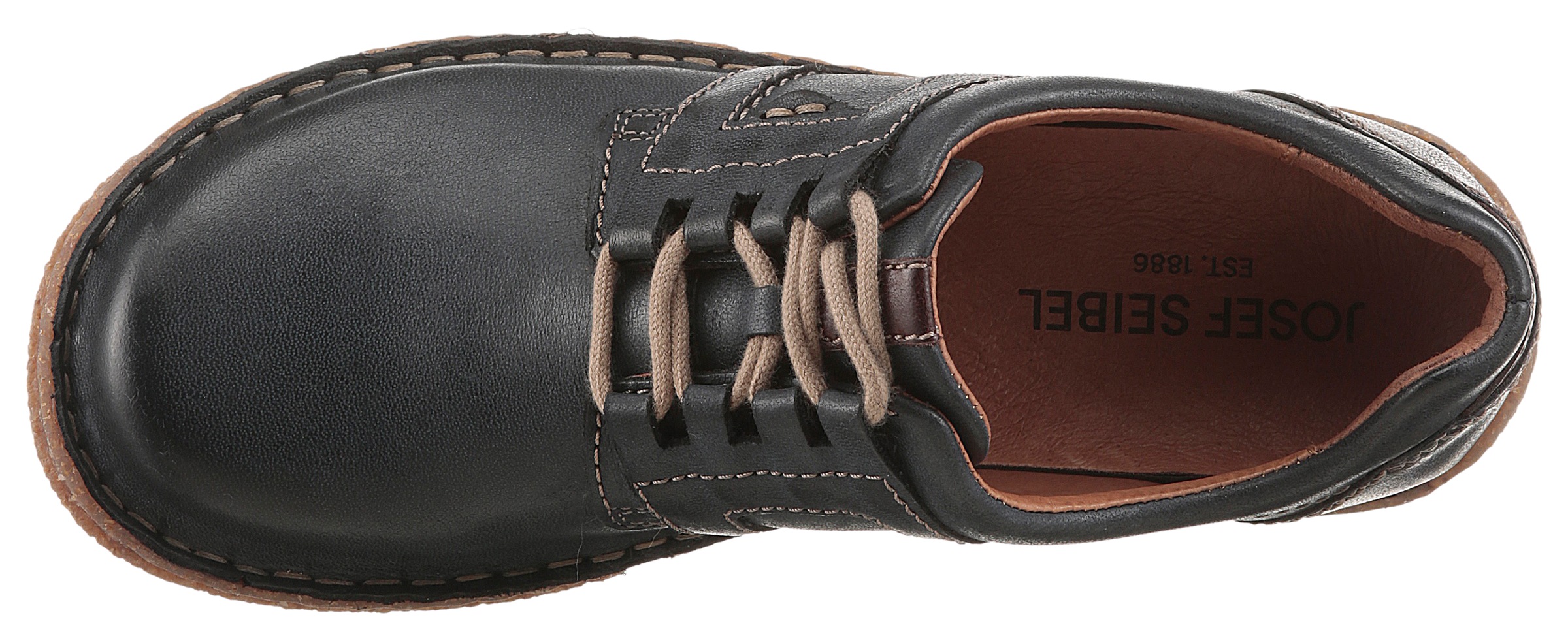 Josef Seibel Schnürschuh »Neele 44«, Freizeitschuh, Komfortschuh mit Wechselfußbett aus Leder