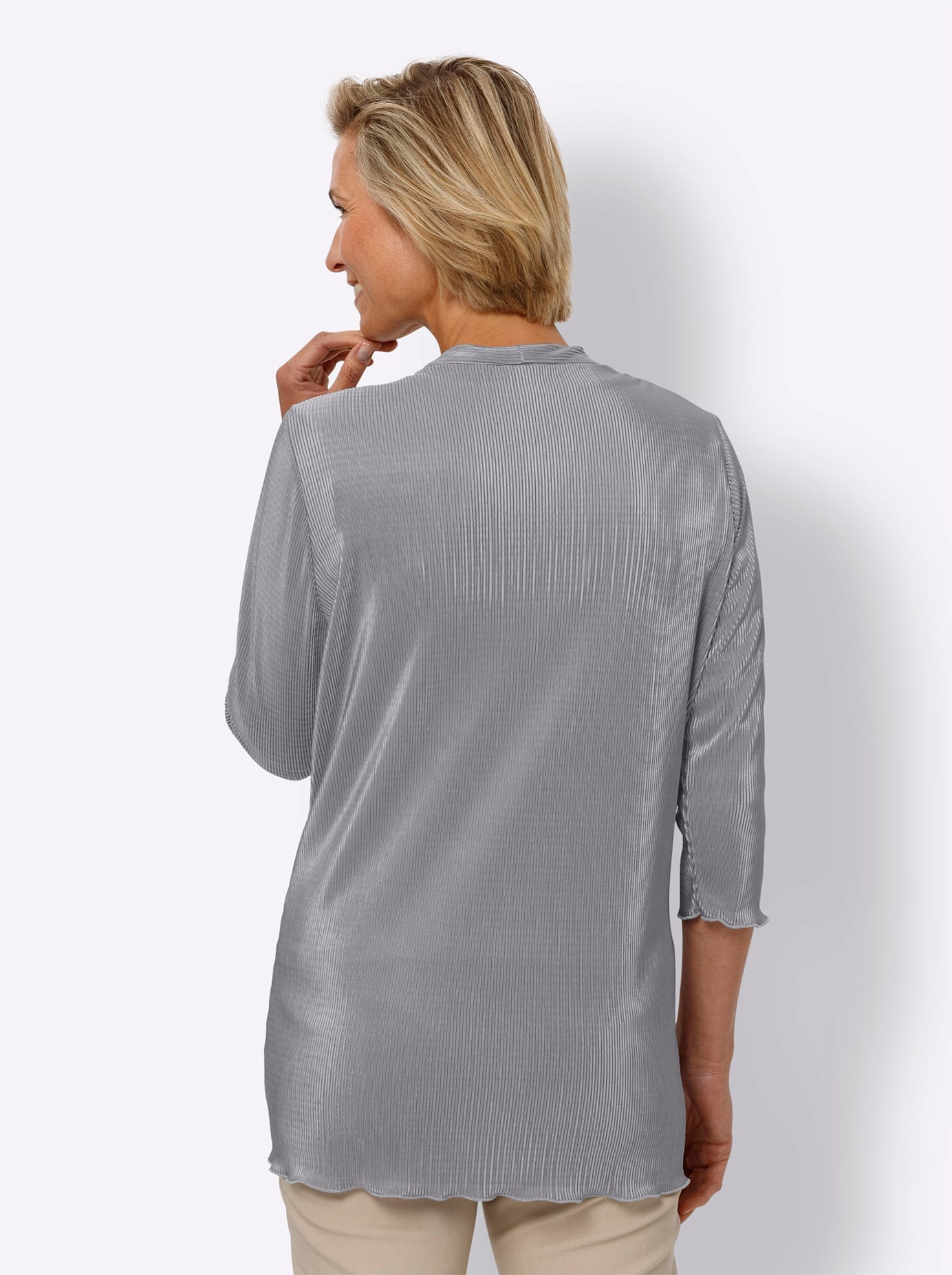 Classic Basics Shirtjacke »Plissee-Shirtjacke«, (1 tlg.)