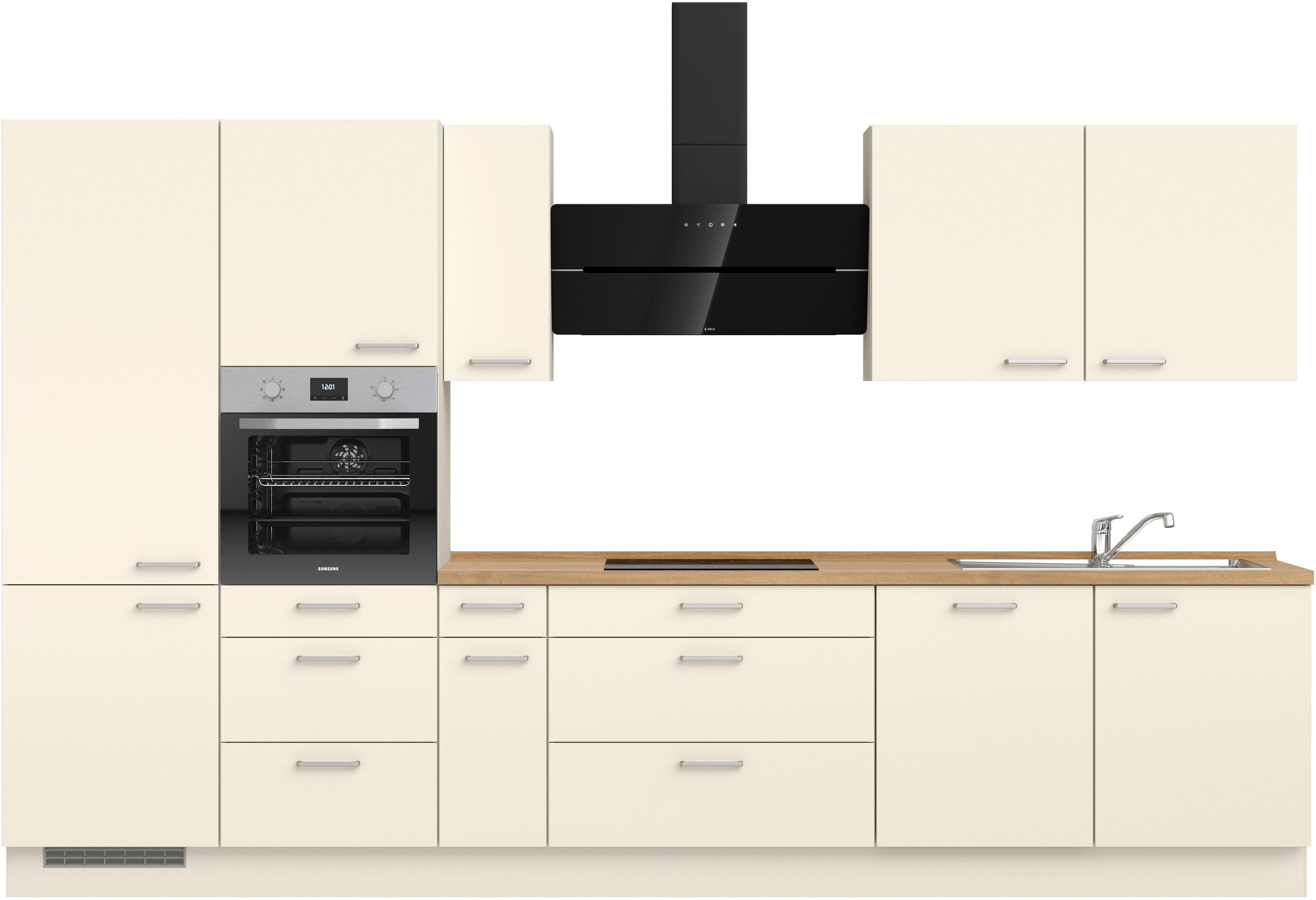 nobilia Küchenzeile ""Touch II", NEU: individuell anpassbar mit gratis Profi-Beratung" vormontiert, Breite 360 cm, Ausrichtung wählbar, wahlw. mit E-Geräten