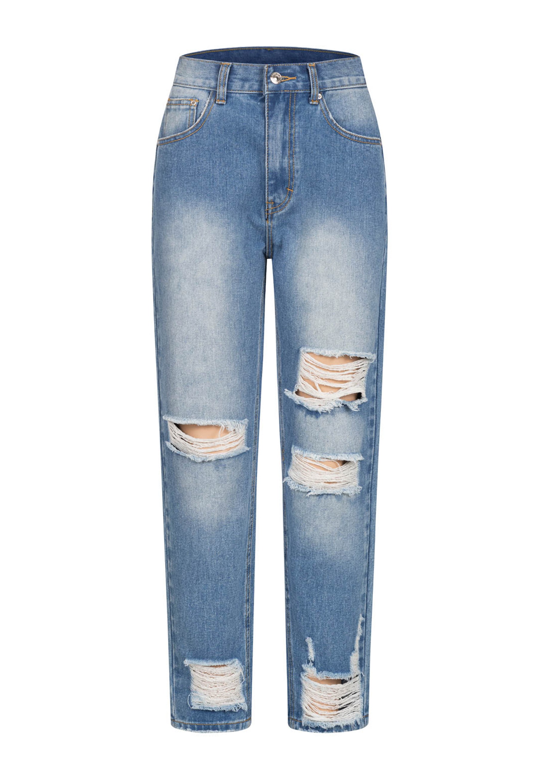 CLOUD 5IVE Bequeme Jeans "CLOUD 5IVE High-Waist Boyfriend Destroyed Jeans H günstig online kaufen