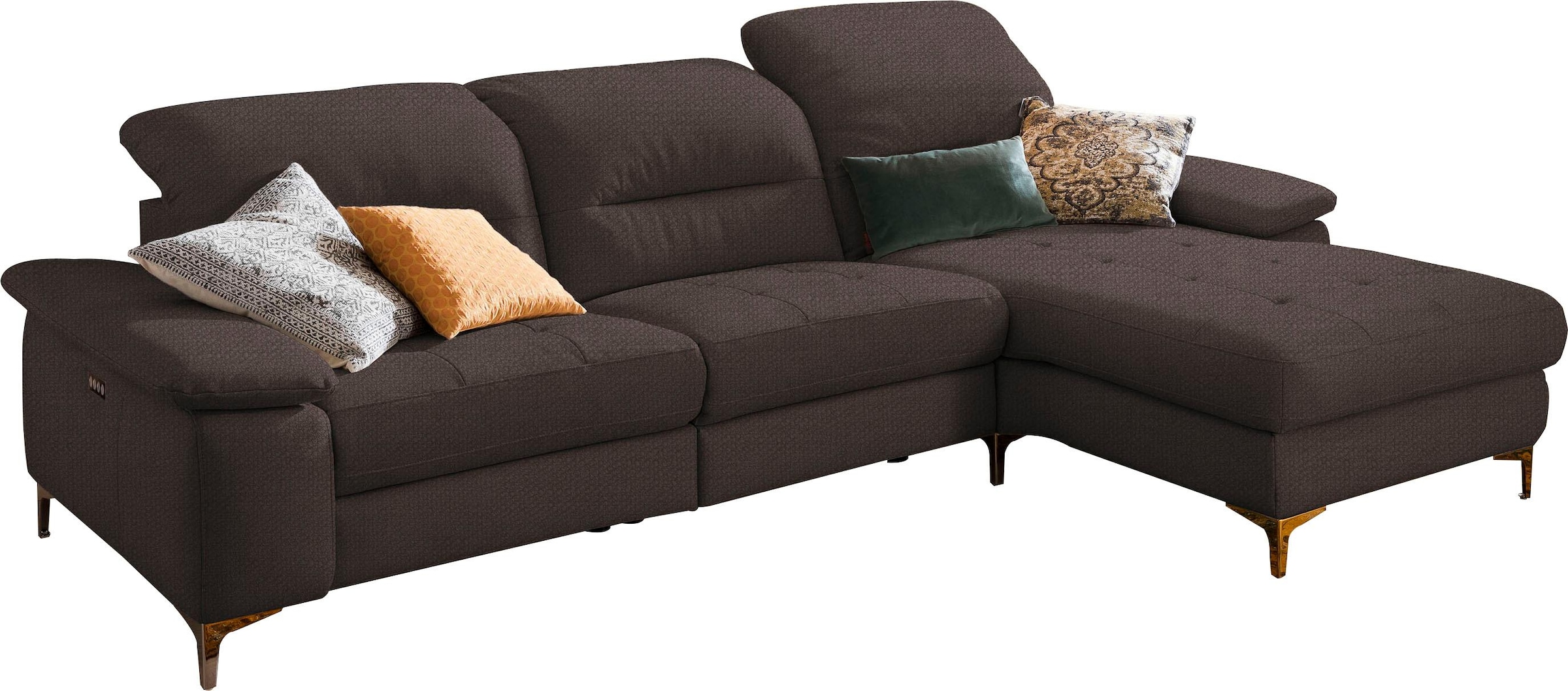 PLACES OF STYLE Ecksofa "Basel L-Form" mit vollmotorischer Relaxfunktion un günstig online kaufen