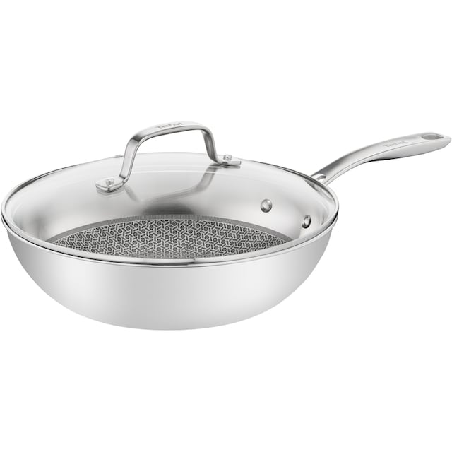 Tefal Wok »Eternal«, Edelstahl 18/10, (1 tlg.), Triply3-Schicht-Material,  Mesh-Beschichtung, alle Herdarten, Induktion bestellen | BAUR