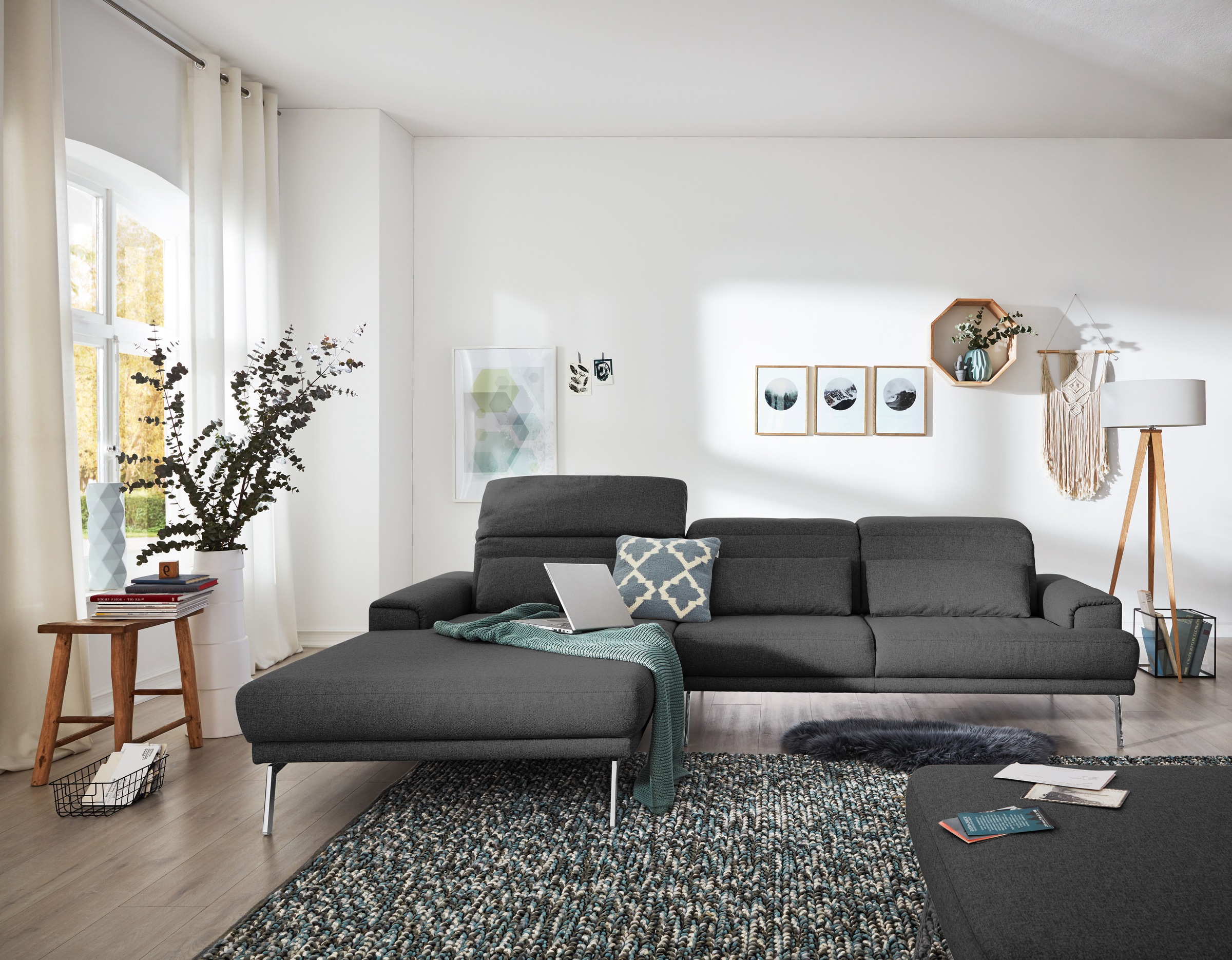 Musterring Ecksofa "MR 4580", mit Kopf- und Sitztiefenverstellung, Metallfu günstig online kaufen
