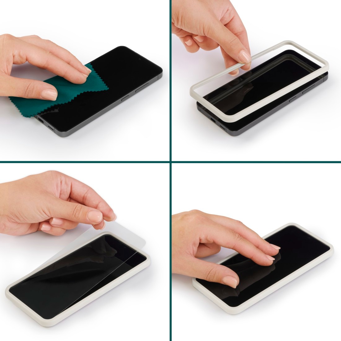 Hama Displayschutzglas »Displayschutz für Galaxy S25 Edge (Panzerglas ultraklar, Montagehilfe)«