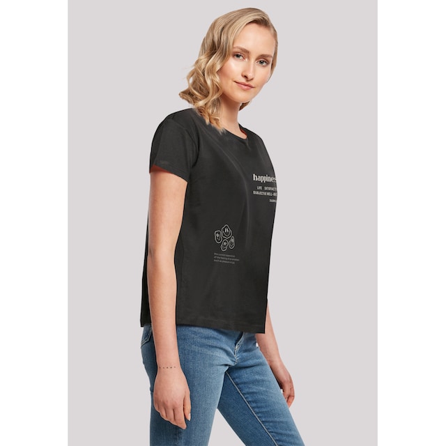 Black Friday F4NT4STIC T-Shirt »happiness«, Print | BAUR