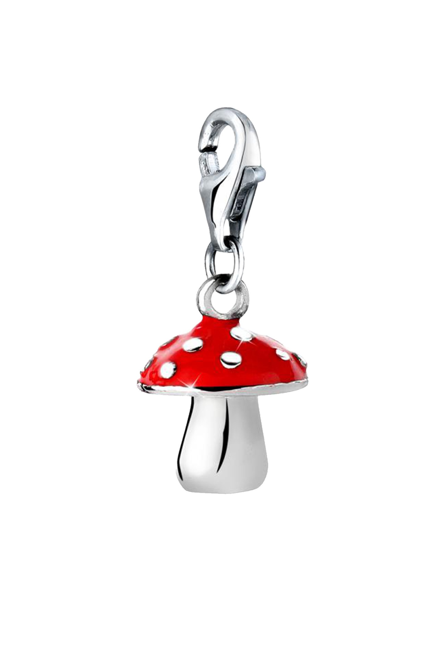 Nenalina Charm-Einhänger »Fliegenpilz Pilz Emaille 925 Silber«