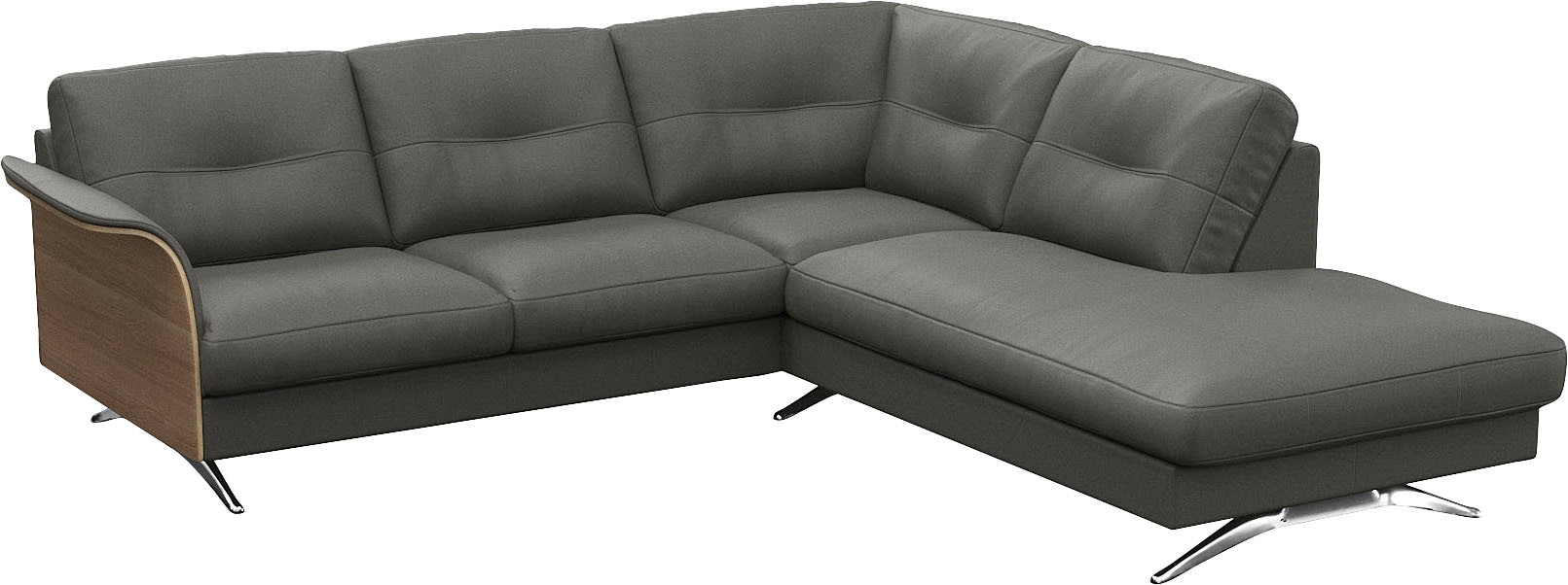 FLEXLUX Ecksofa »Glow, super bequem durch hochwertigem Sitzaufbau mit Federkern, L-Form«, Modernes skandinavisches Design