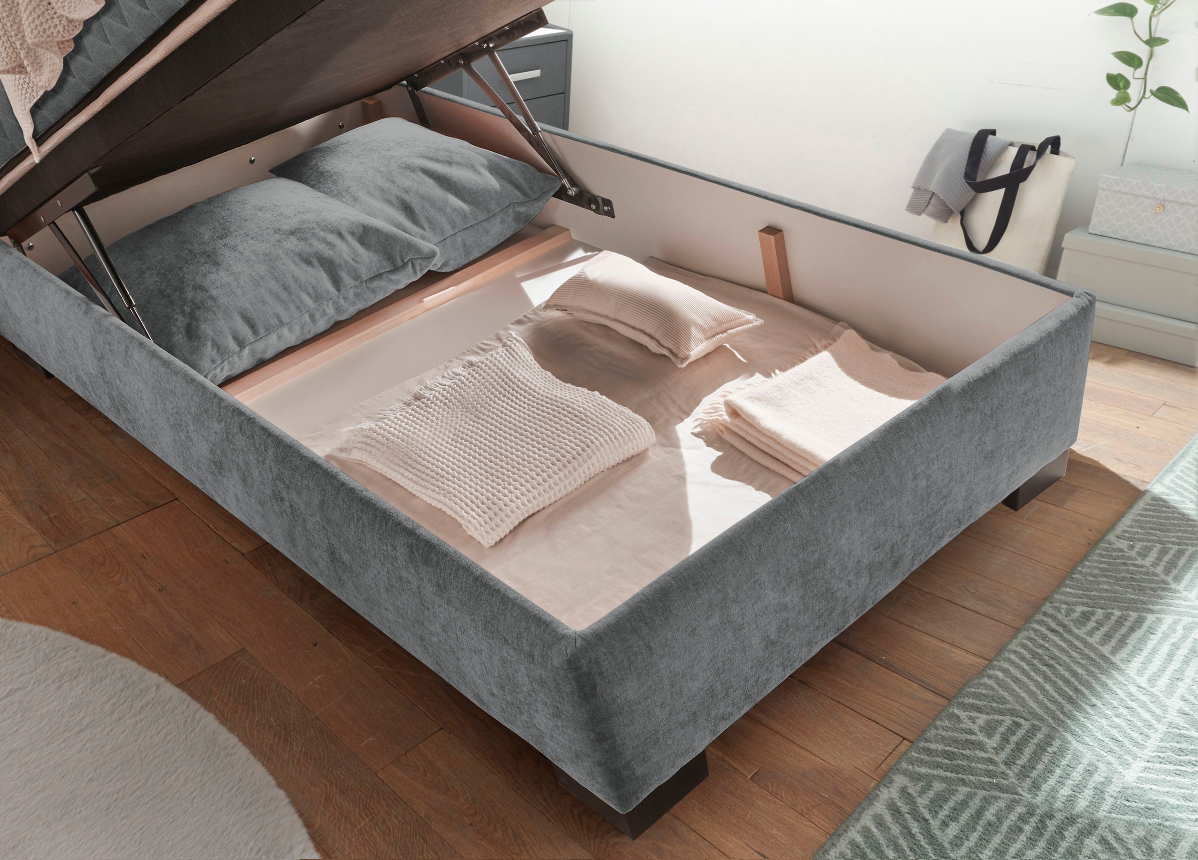 ED EXCITING DESIGN Boxbett »Nagol«, mit Bettkasten, mit Wendematratze, erhältlich in verschiedenen Breiten