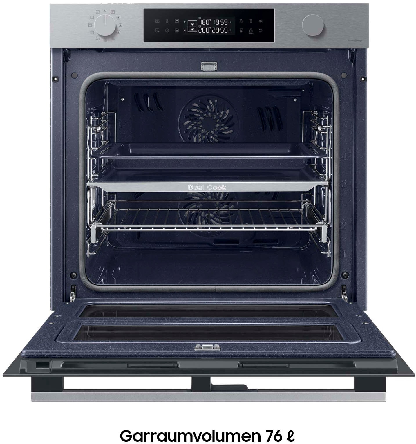 Samsung Einbaubackofen »NV7B4550VAS/U1« mit Pyrolyse-Selbstreinigung Dual Cook Flex