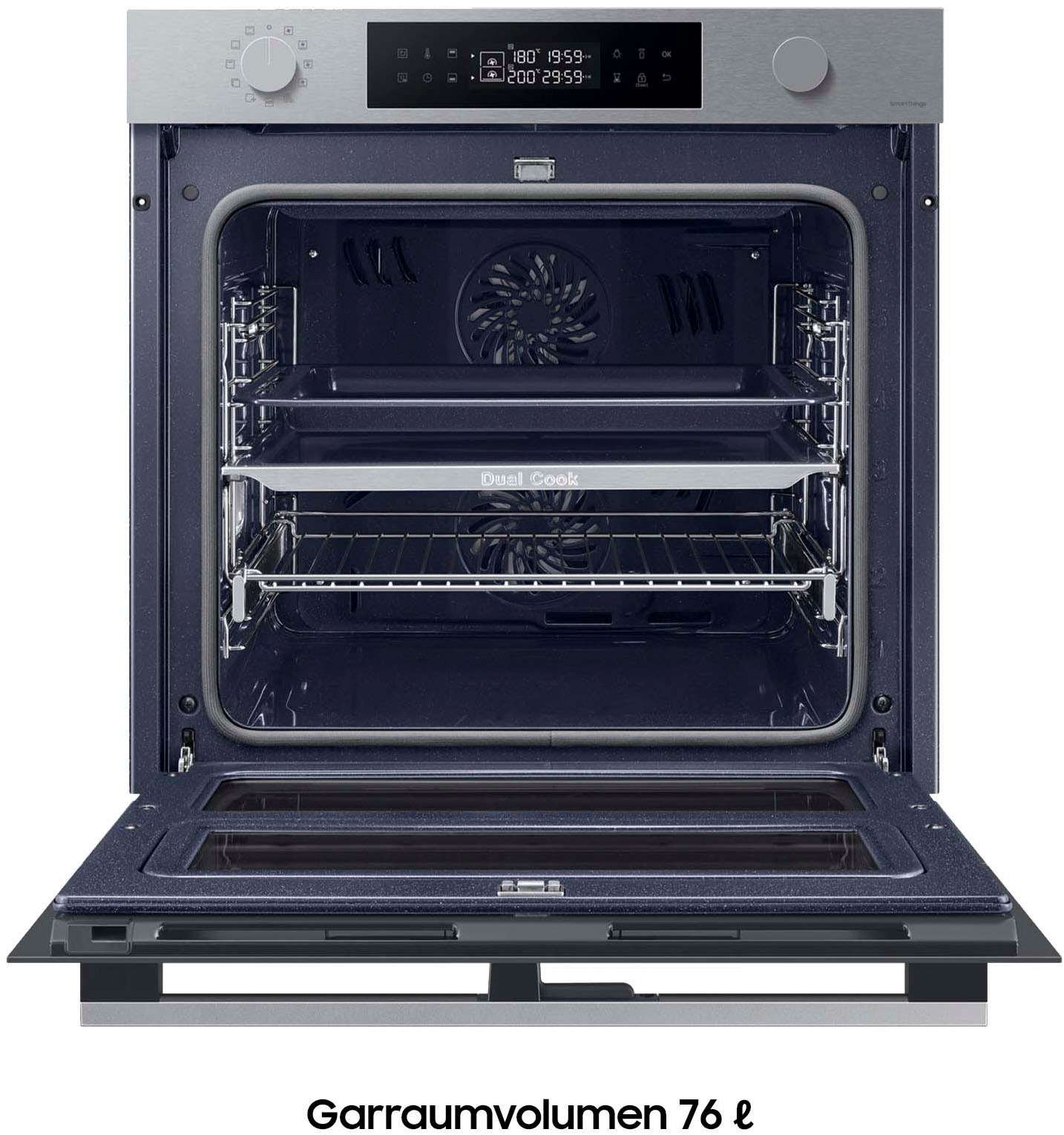Samsung Einbaubackofen "NV7B4550VAS/U1" mit Pyrolyse-Selbstreinigung Dual C günstig online kaufen