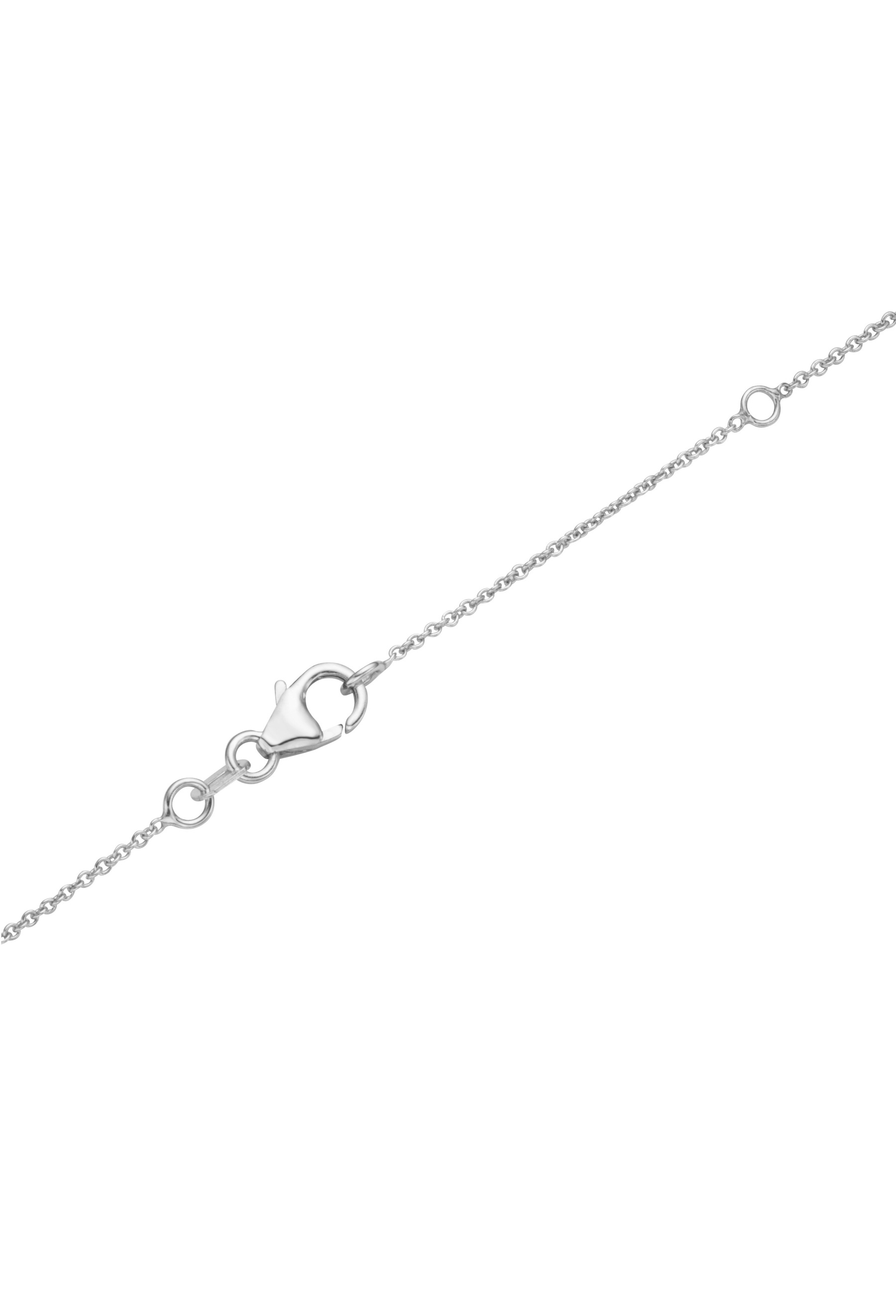 Smart Jewel Collier »mit runden Plättchen und Zirkonia als Behang, Silber 925«
