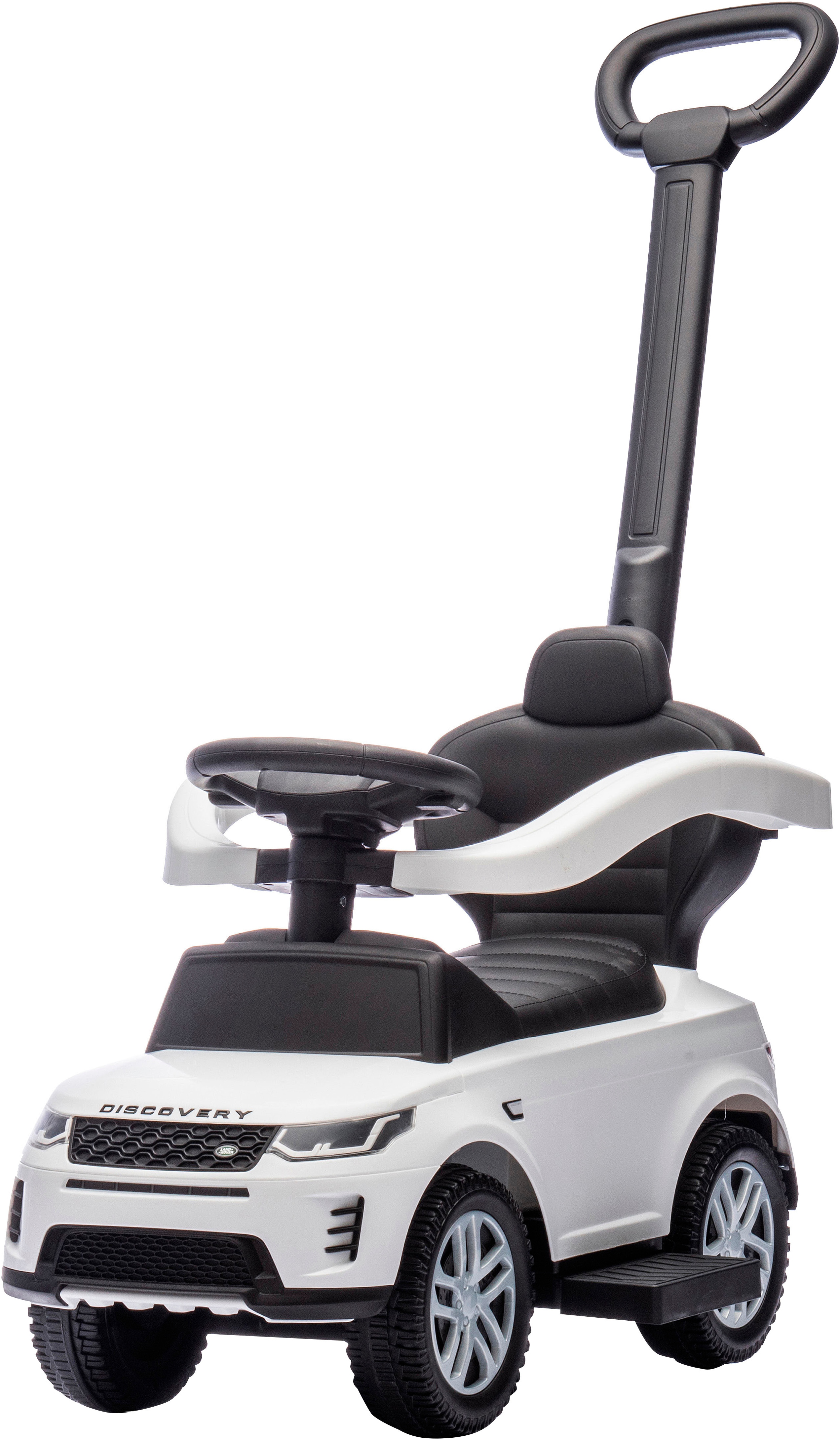 JAMARA Kinder Rutscherauto "Land Rover Discovery 3in1"weiß, Kunststoff, B:40cm H:94cm T:84cm, Rutschautos, mit Sound