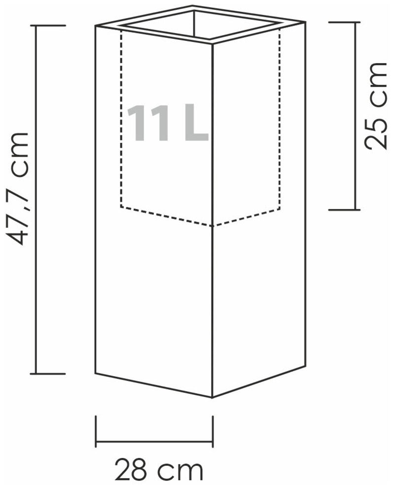Scheurich Blumentopf »70/240 C-CUBE HIGH«