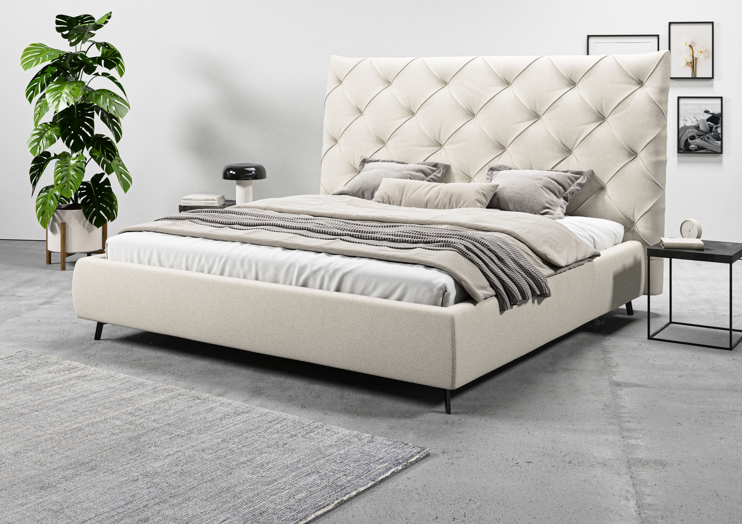 Home affaire Polsterbett "Maxime, in 4 Breiten bis 200cm, auch in Leder" Ko günstig online kaufen