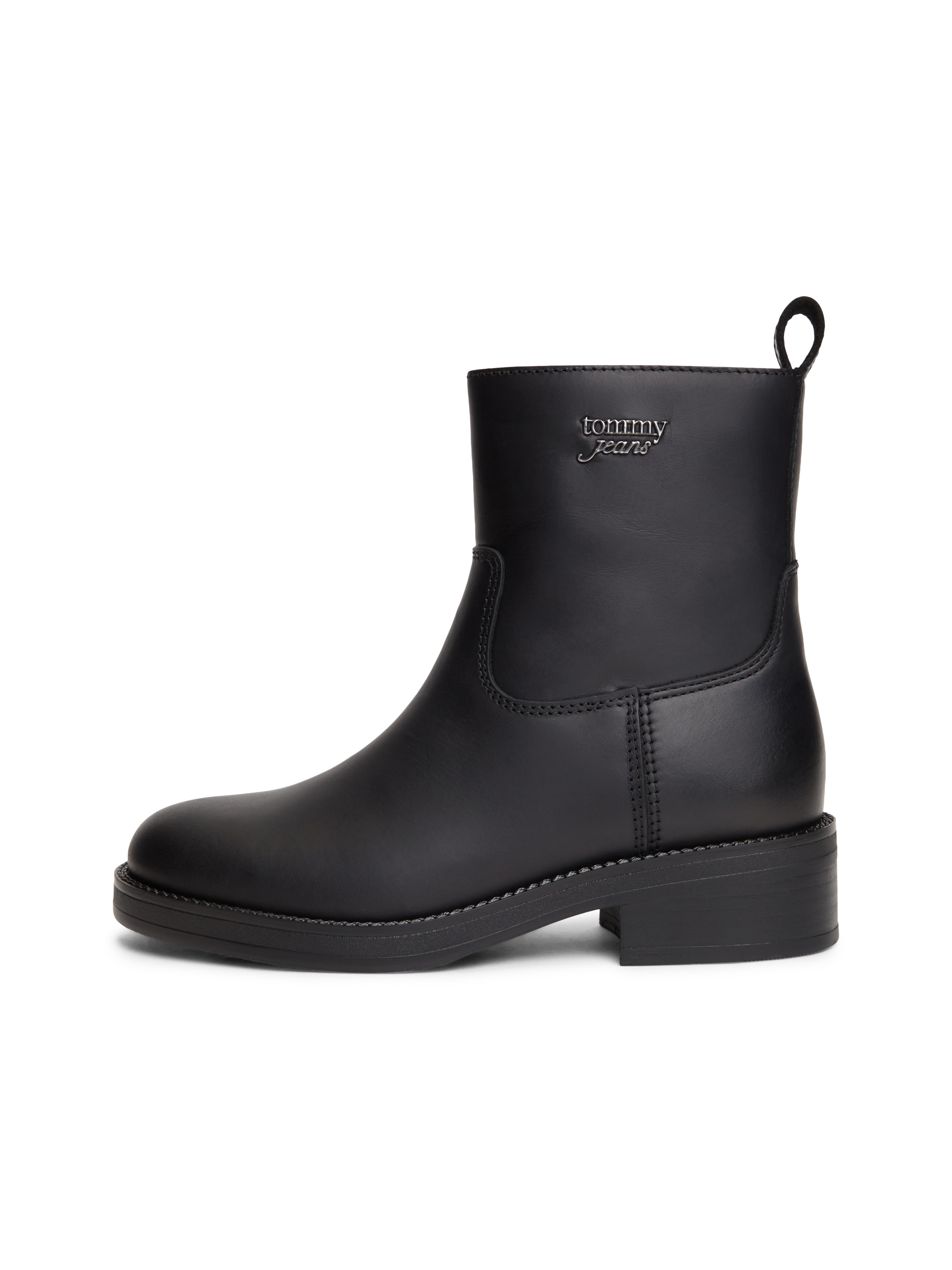 Tommy Jeans Stiefelette »TJW SOFT SOLE CHELSEA BOOTS LTH«  Blockabsatz, Herbstboots mit Logoschriftzug und Anziehlasche