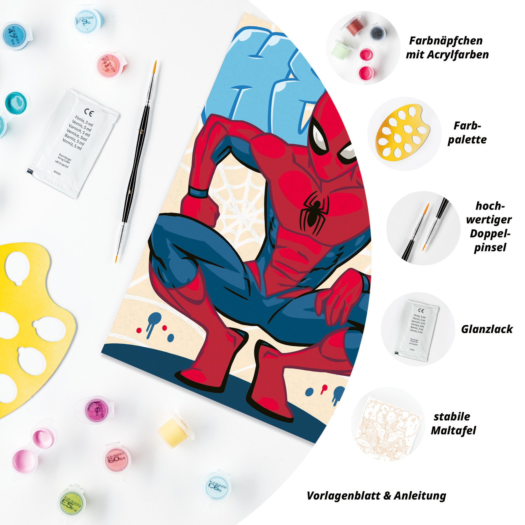 Ravensburger Malen nach Zahlen »CreArt, Adults Trend Marvel Der ultimative Spider-Man« Held der Nachbarschaft; Made in Europe