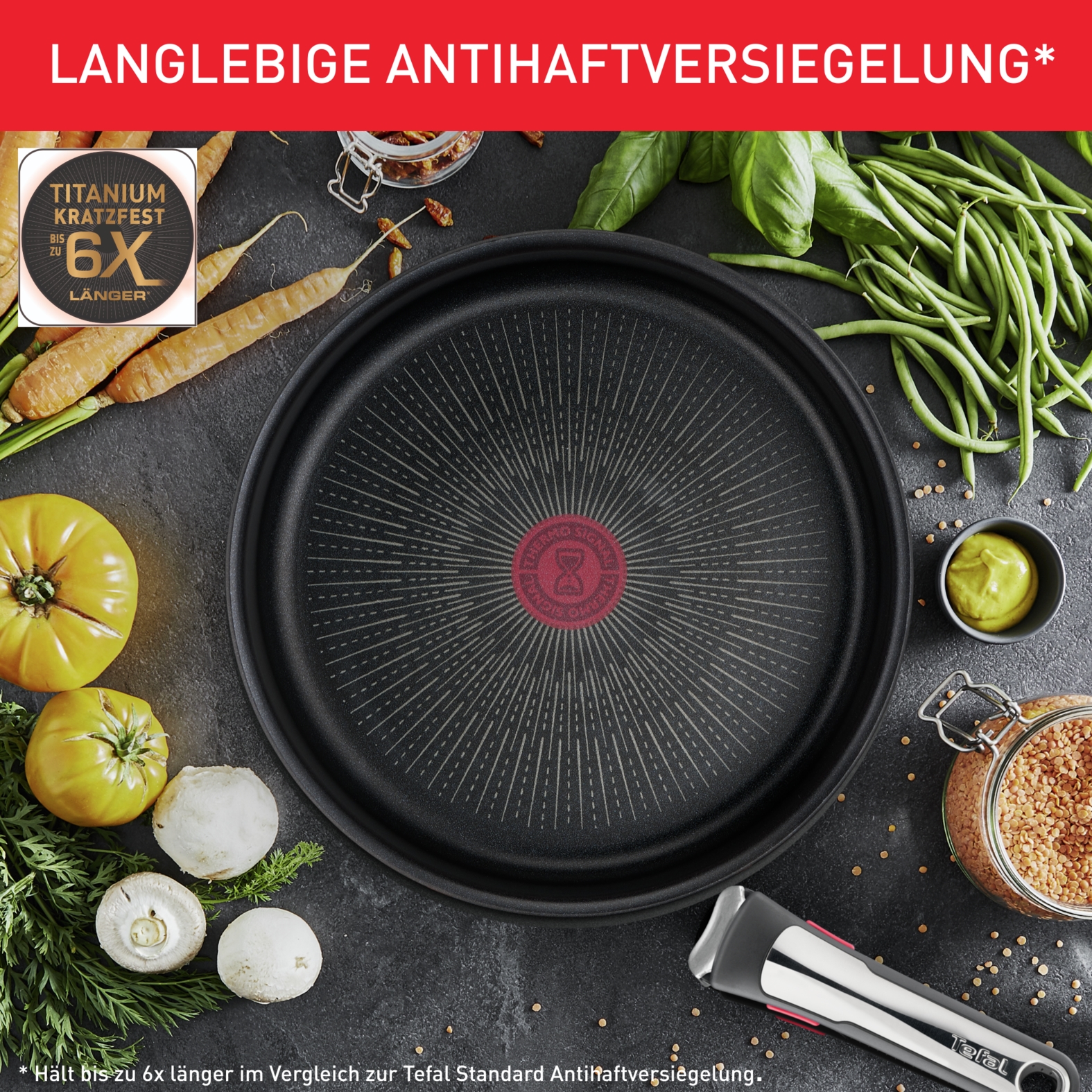 Tefal Pfannen-Set »Ingenio Preference«, Edelstahl, (Set, 3 tlg., Tefal Ingenio Preference Pfannenset, 2 teilig, Ø 22, 26 cm, 1 Griff), stapelbar, Antihaftversiegelung, Induktion, Made in France, kompakt