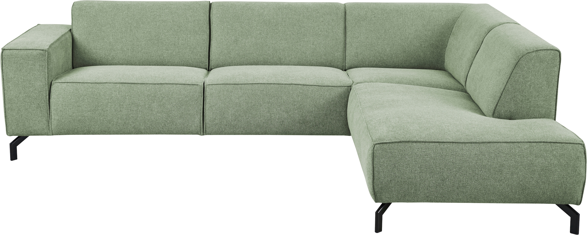 Places of Style Ecksofa Lorcan, in Lederoptik oder Strukturstoff lieferbar