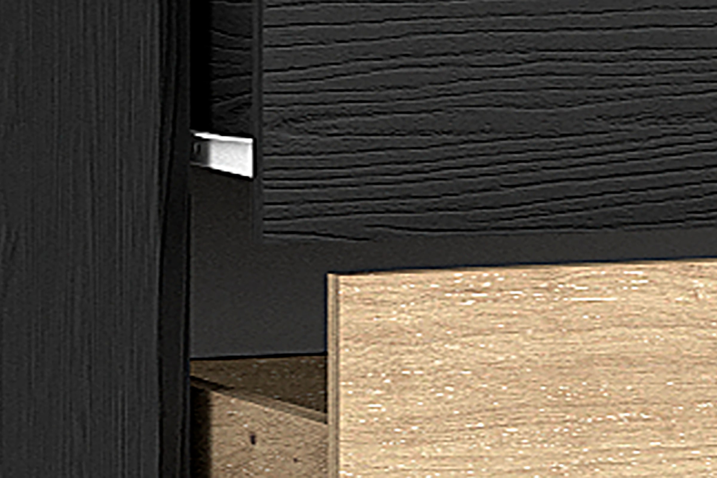 byLIVING Schubkastenkommode »Rimini«, Melamin Eiche schwarz und Artisan Eiche, 3 Schubkästen, Breite 80 cm