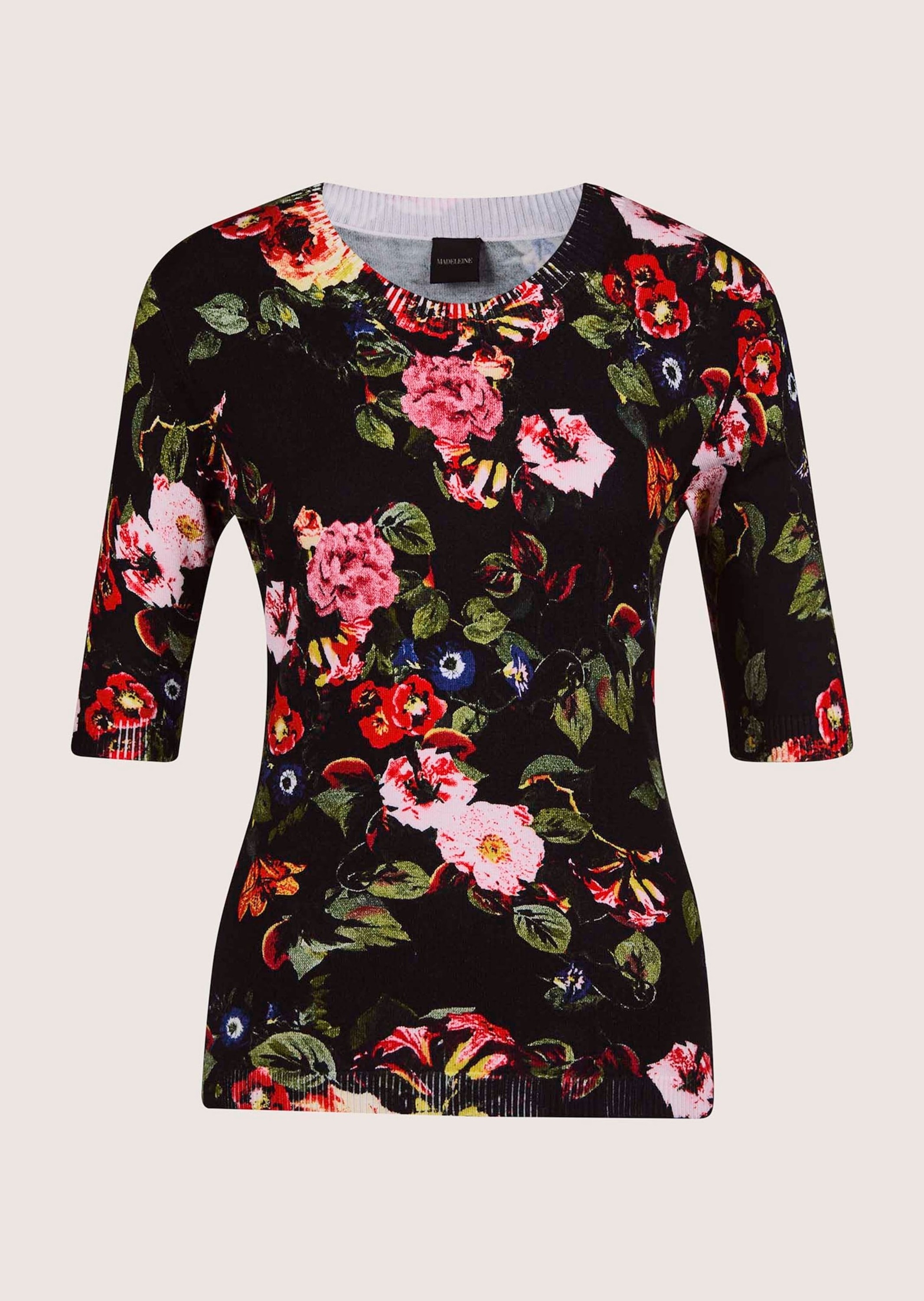 MADELEINE Longpullover "Pullover Rundhals-Pullover mit Unikat-Print" günstig online kaufen