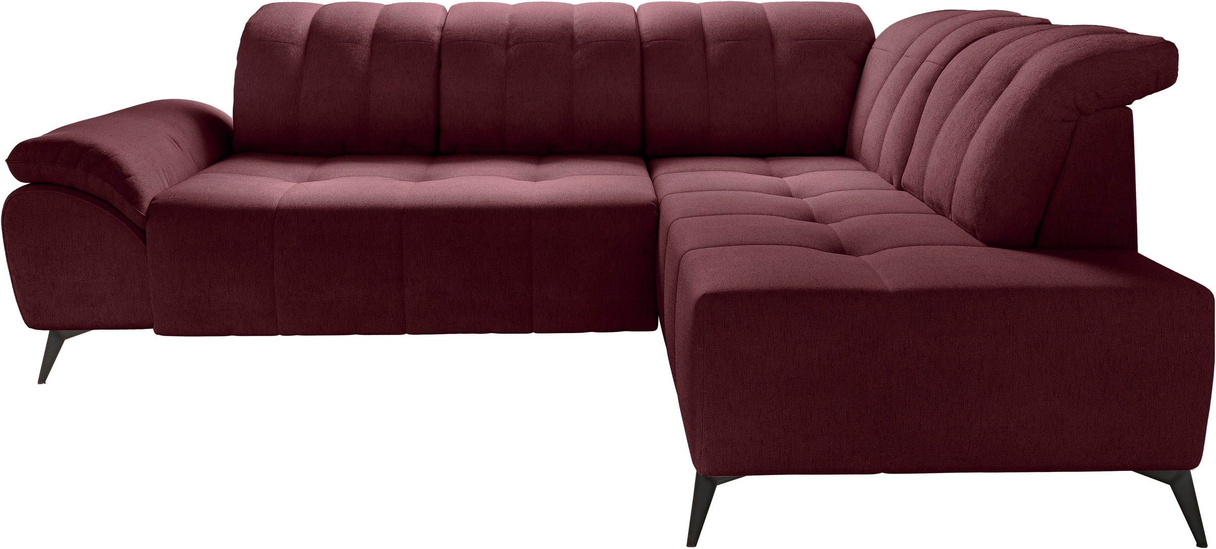 Ecksofa HOME AFFAIRE "Fiore", bordeaux, B:272cm, 100% Polyester, Sofas, Ecksofa