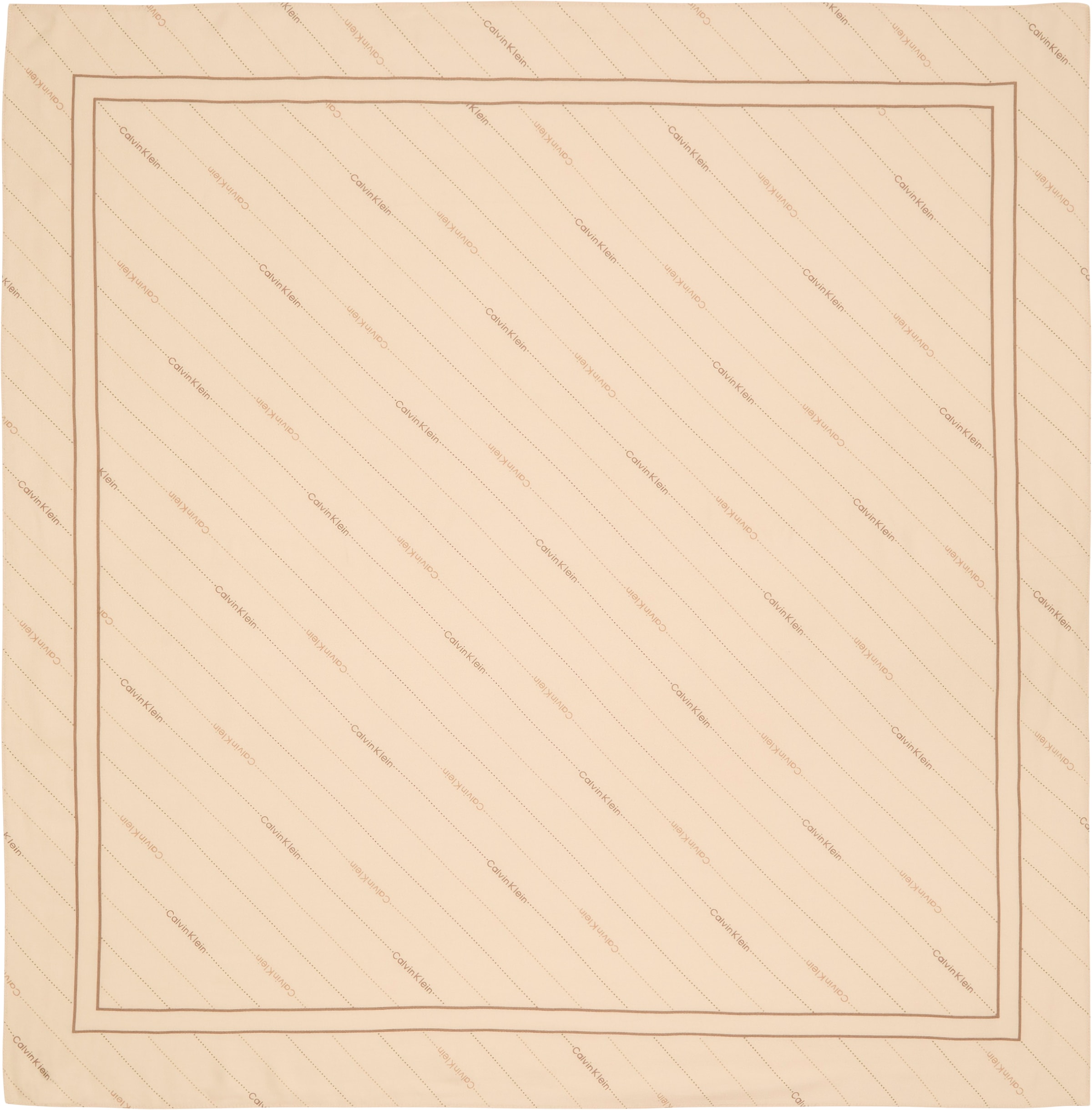 Calvin Klein Modetuch "PINSTRIPE LOGO SQUARE SCARF" Mit Markenlabelmusterun günstig online kaufen