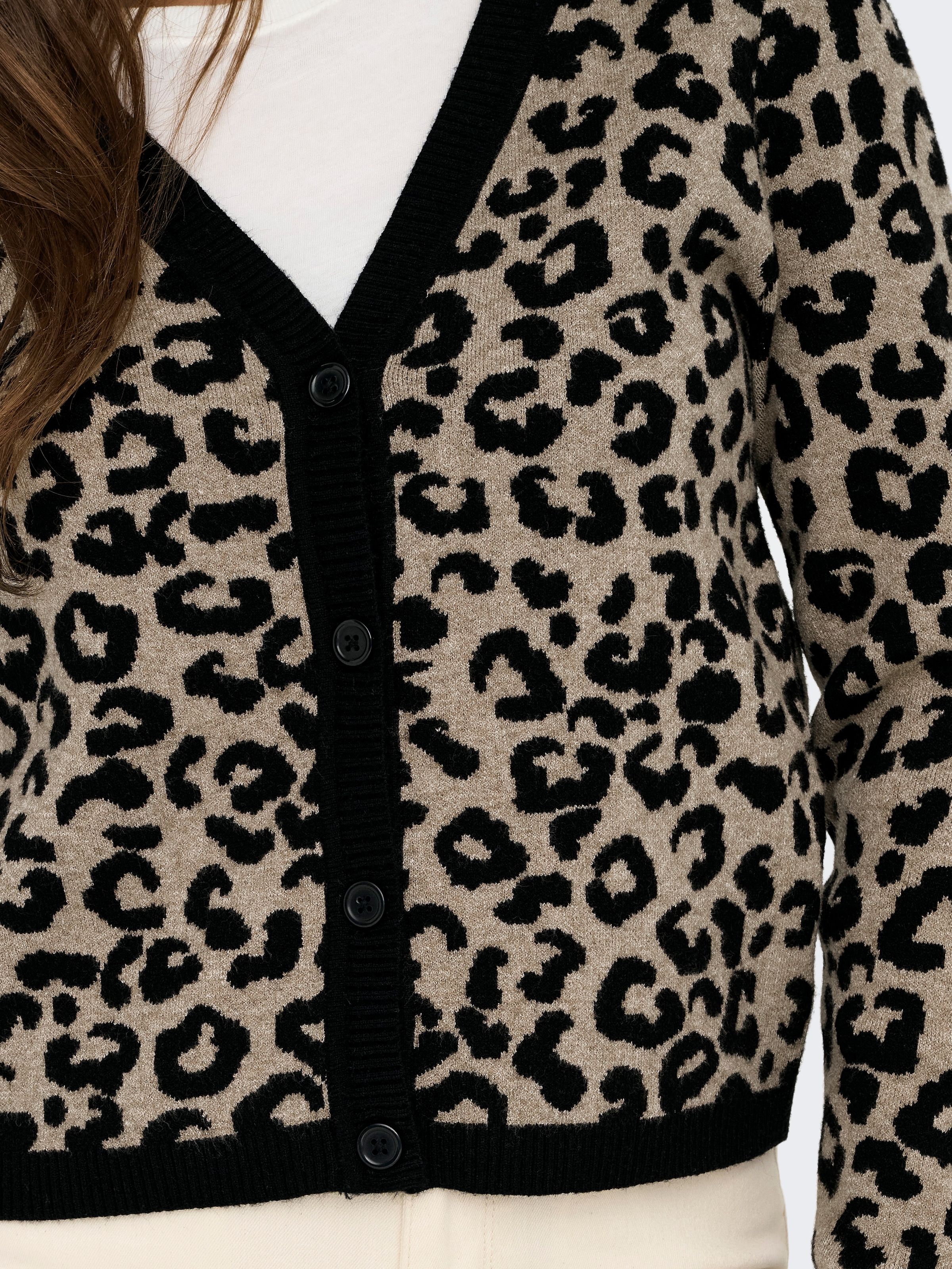 ONLY Strickjacke »ONLLEO LS V-NECK CARDIGAN KNT NOOS«