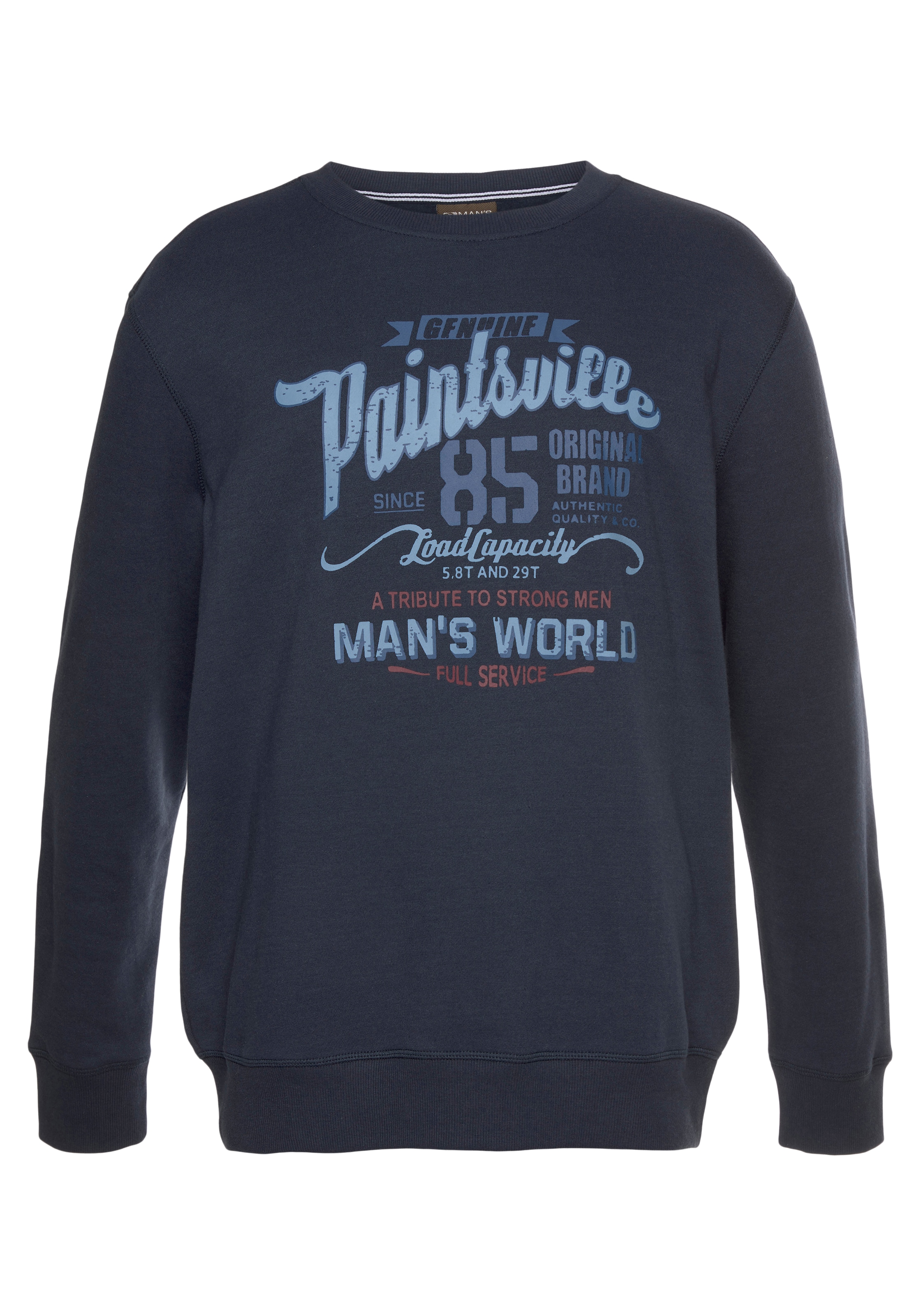 Man's World Sweatshirt, mit Brustprint