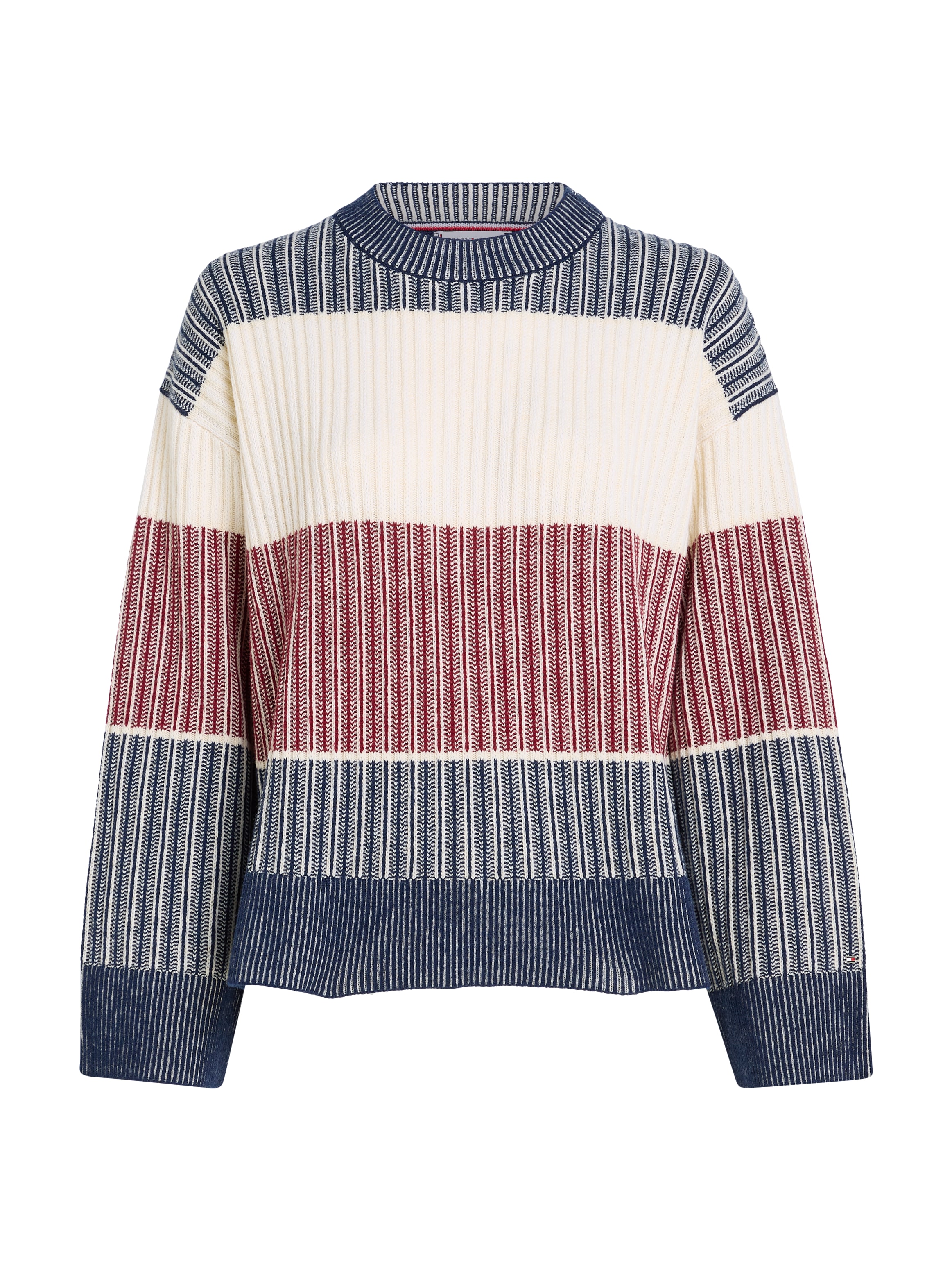 Tommy Hilfiger Strickpullover »GLOBAL STP ALL OVER SWEATER« Global Serie TH WOMEN,  mit Tommy Hilfiger Global Stripe