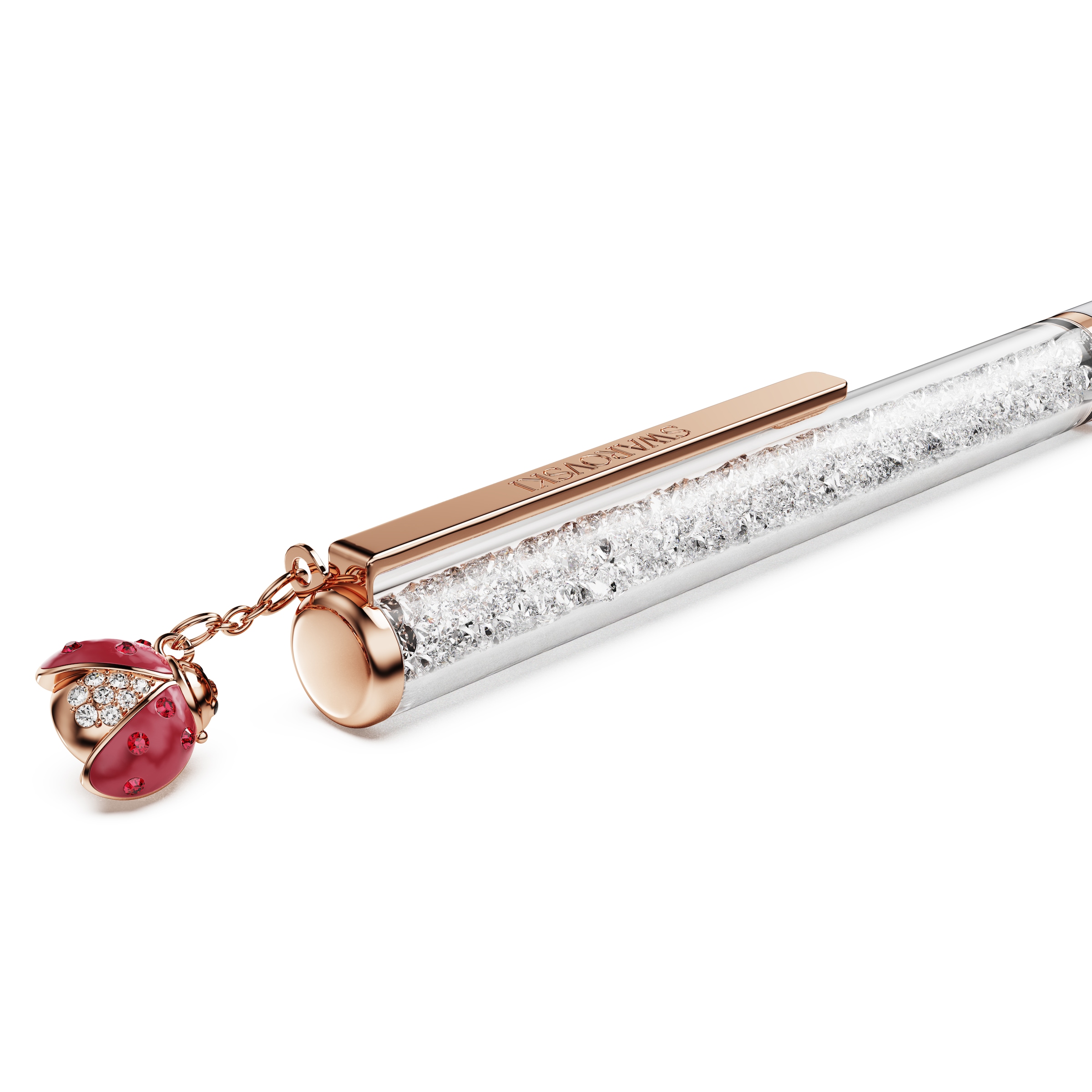 Swarovski Drehkugelschreiber »Schreibgerät Geschenk CRYSTALLINE mit Marienkäfer-Charm« mit Swarovski® Kristallen