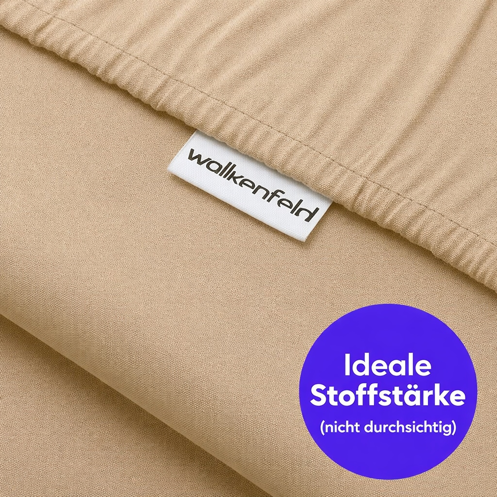 Wolkenfeld Spannbettlaken »100% Baumwolle - Superweiches Bettlaken für Matratzen von 5 bis 20cm« Rutschfest & Blickdicht - 90x200, 140x200, 160x200, 180x200 200x200