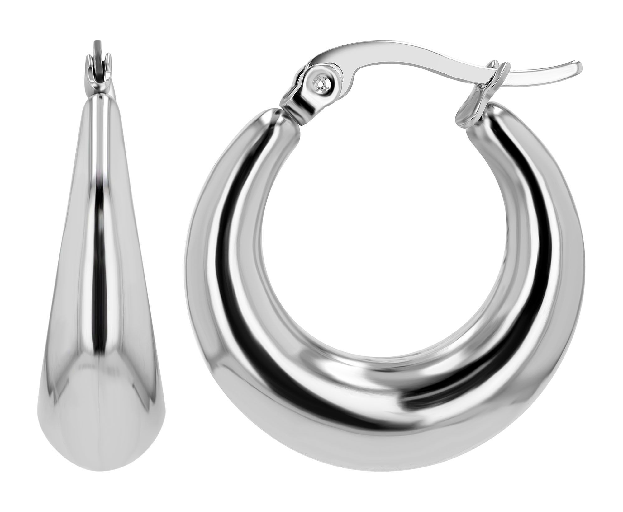 Adelia´s Paar Creolen "Damen Ohrringe – Creole aus Edelstahl" Perfekt als G günstig online kaufen