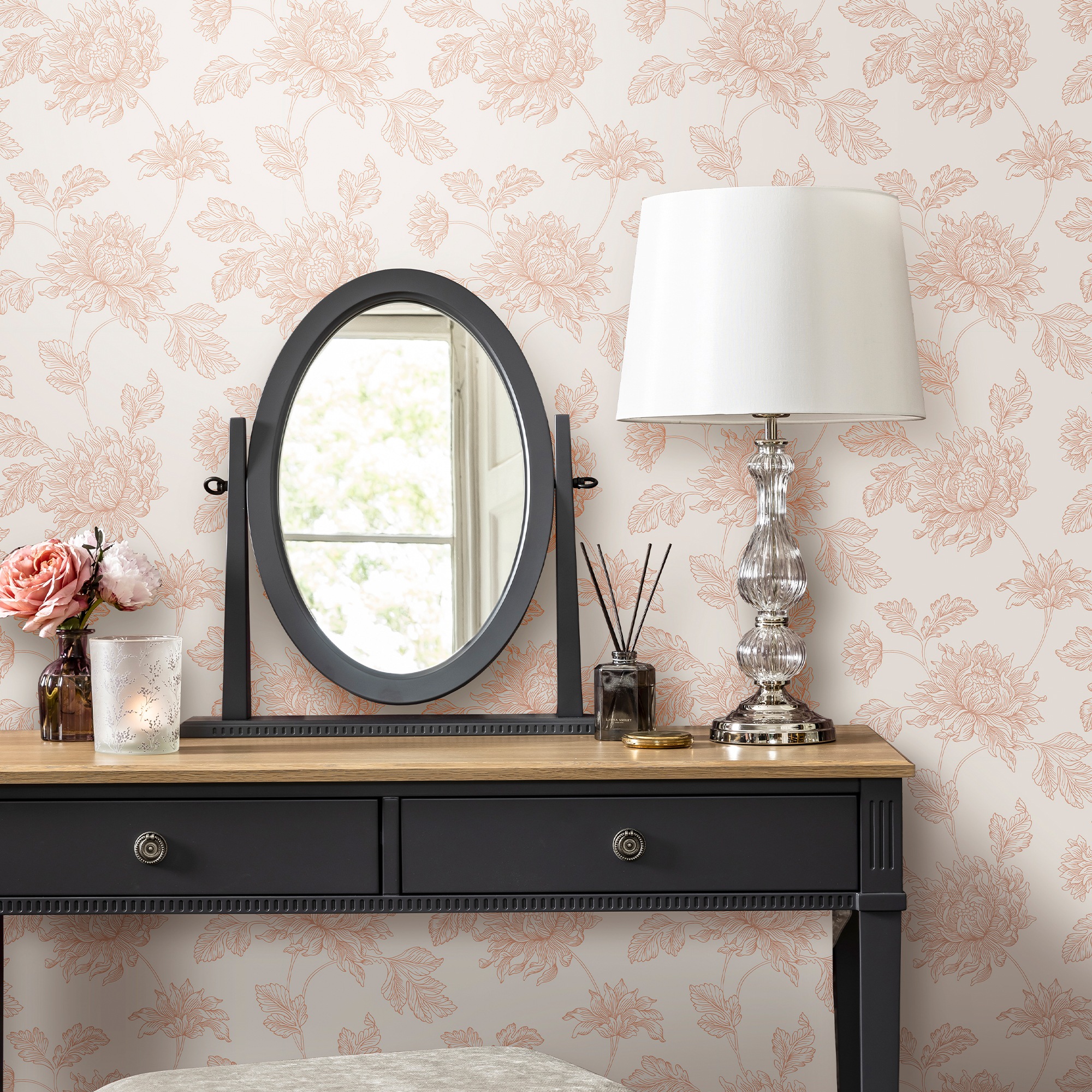 Laura Ashley Vliestapete "Stratton" Geblümt Glatt 10mx52cm (ca. 5m2)