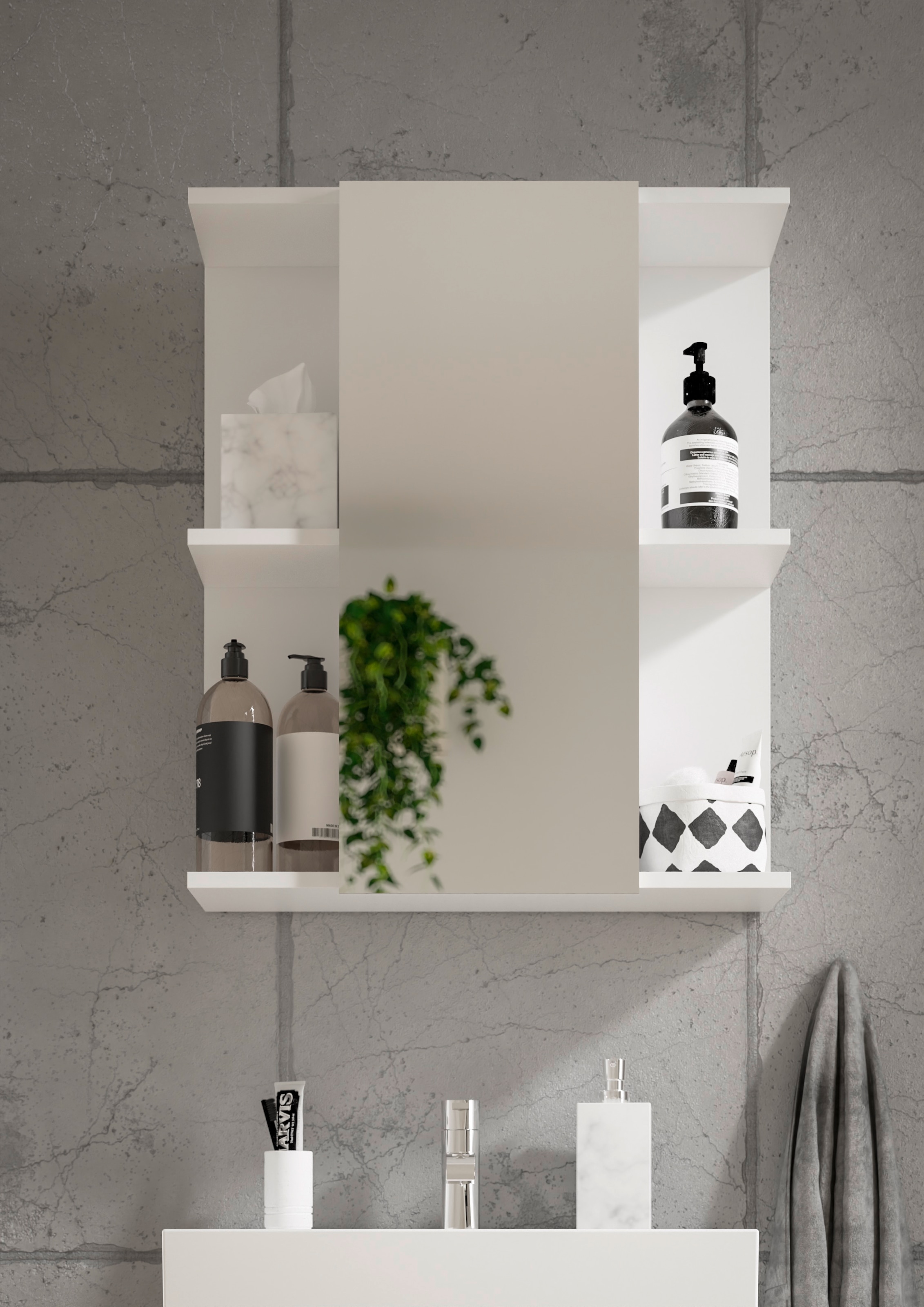 BASIC by Balculina Spiegelschrank »Mandi« 1 Stk. tlg. Breite 60cm, hochglanz Front