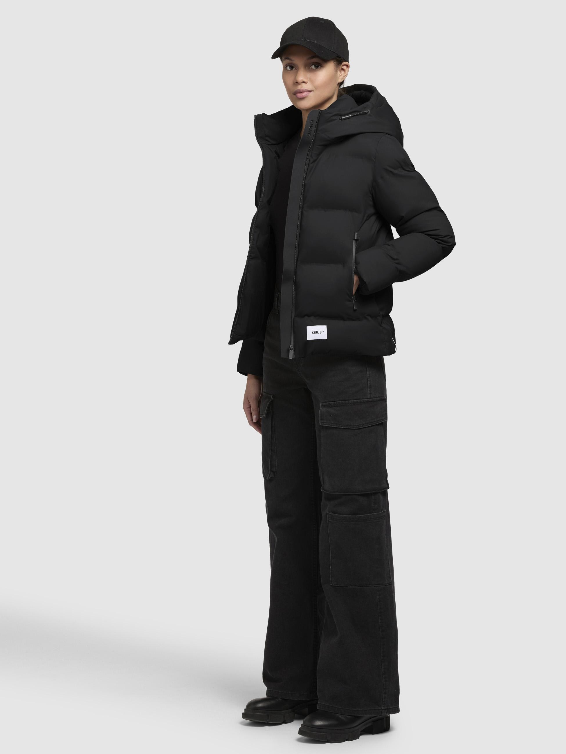 khujo Winterjacke »Liev-YM«, mit Kapuze, Warme gesteppte Damen Kapuzenjacke