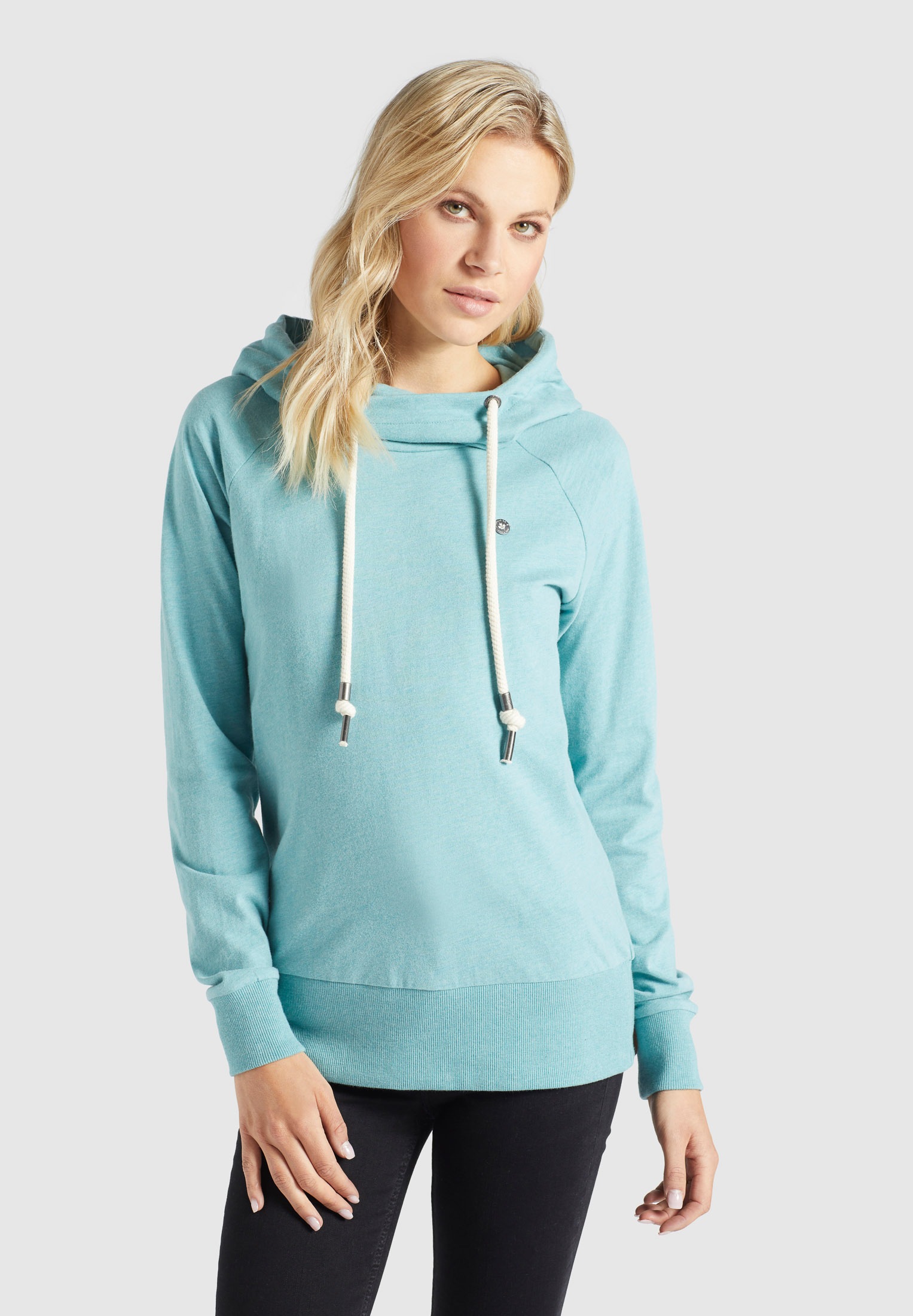khujo Longsleeve »LINNEA«, aus weichem Jersey mit Kapuze