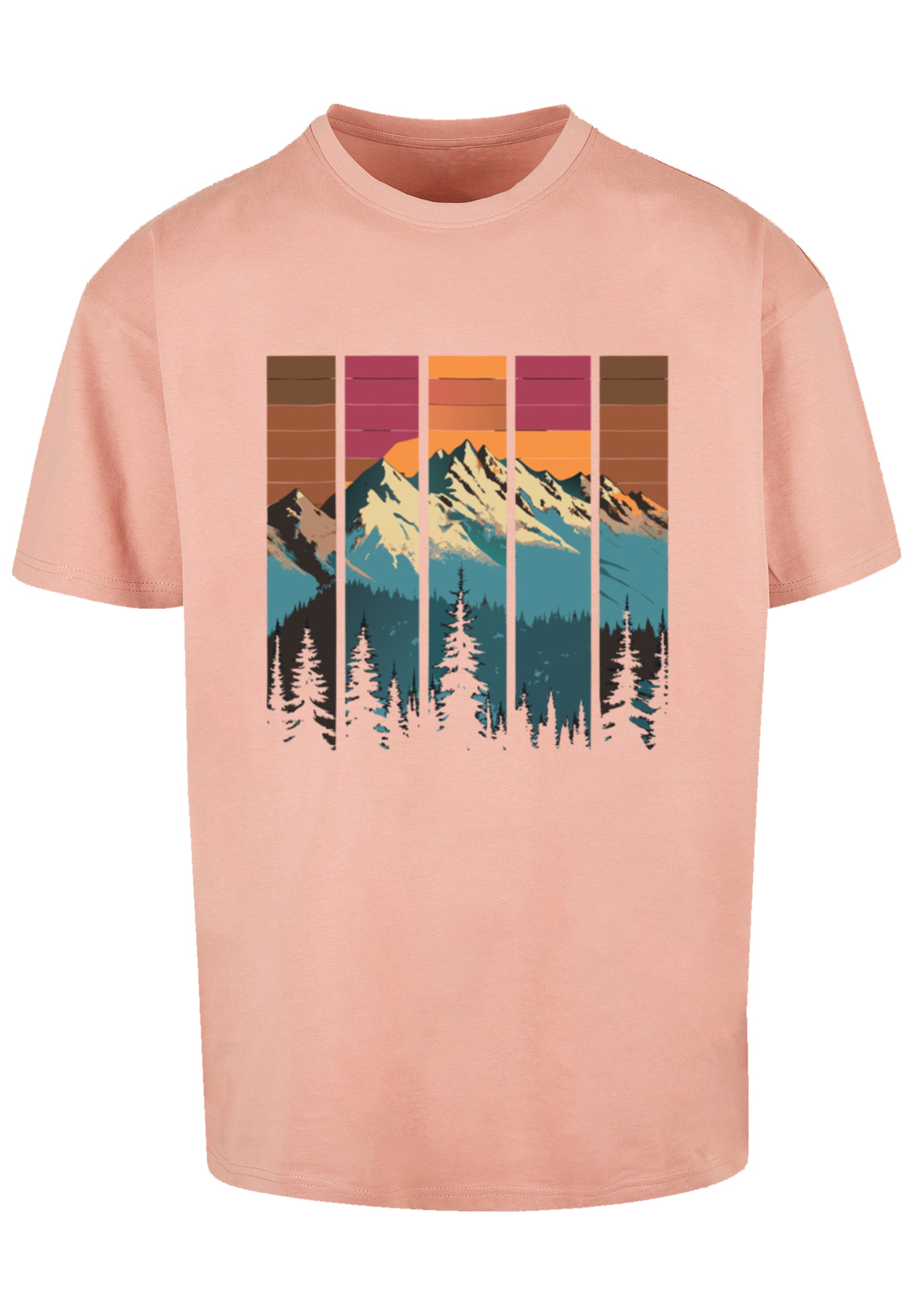 F4NT4STIC T-Shirt »Berg Sonnenuntergang Retro«, Premium Qualität