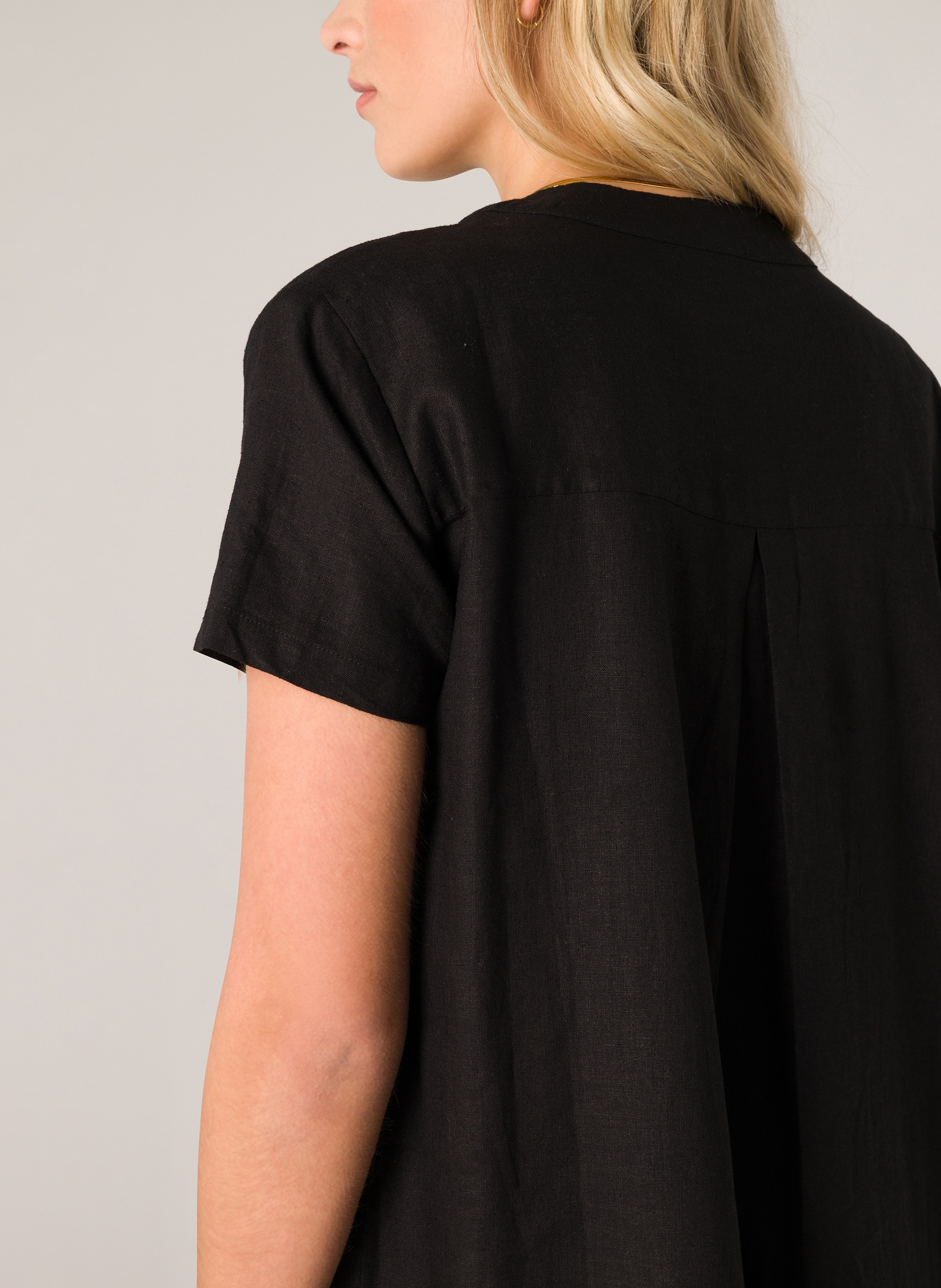 Thumbnail - Base Level Tunikakleid "Yacin", Sommerkleid mit Leinen