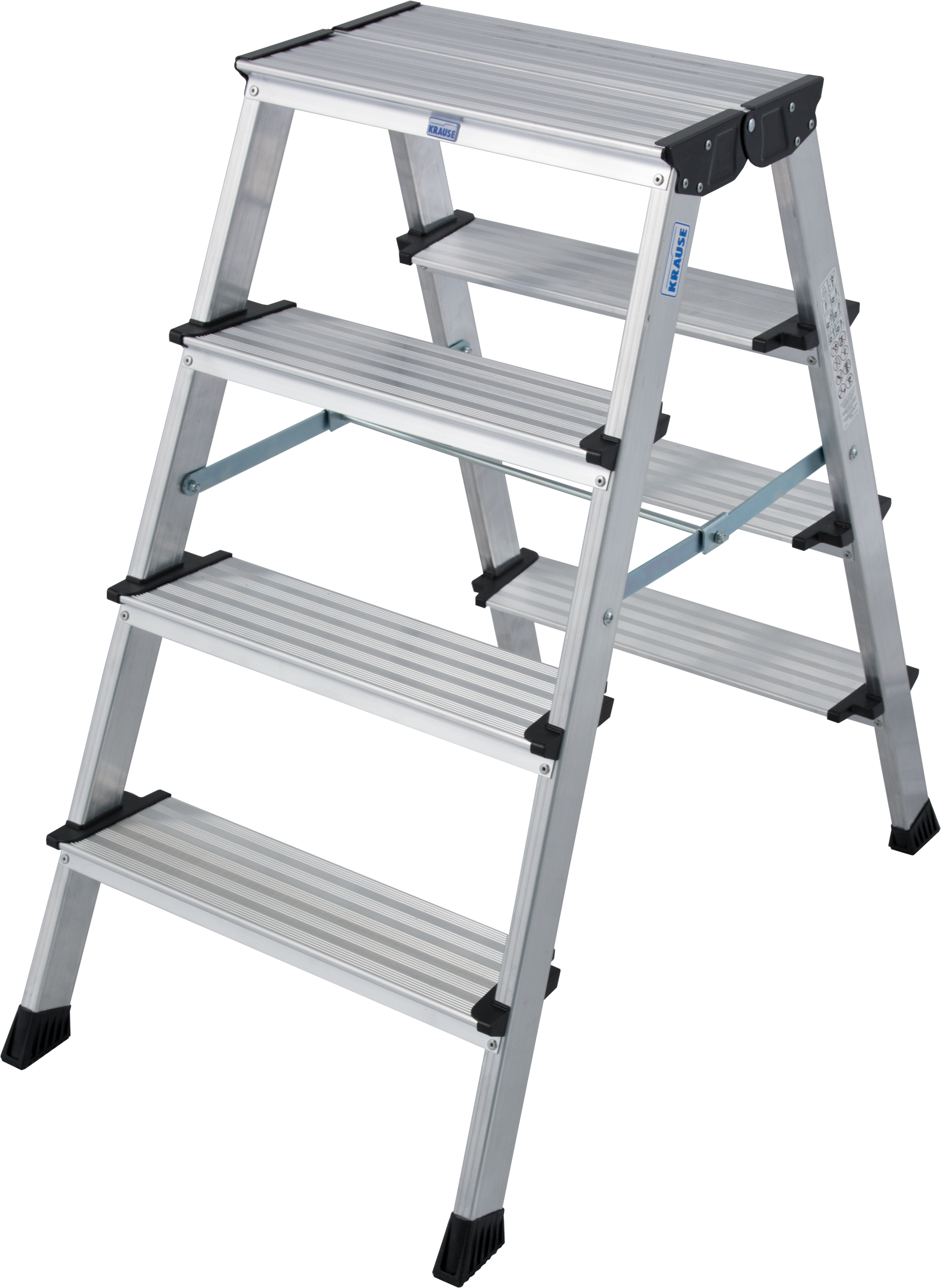 KRAUSE Klapptritt »Treppo«, Aluminium, 2x4 Stufen, Arbeitshöhe ca. 285 cm