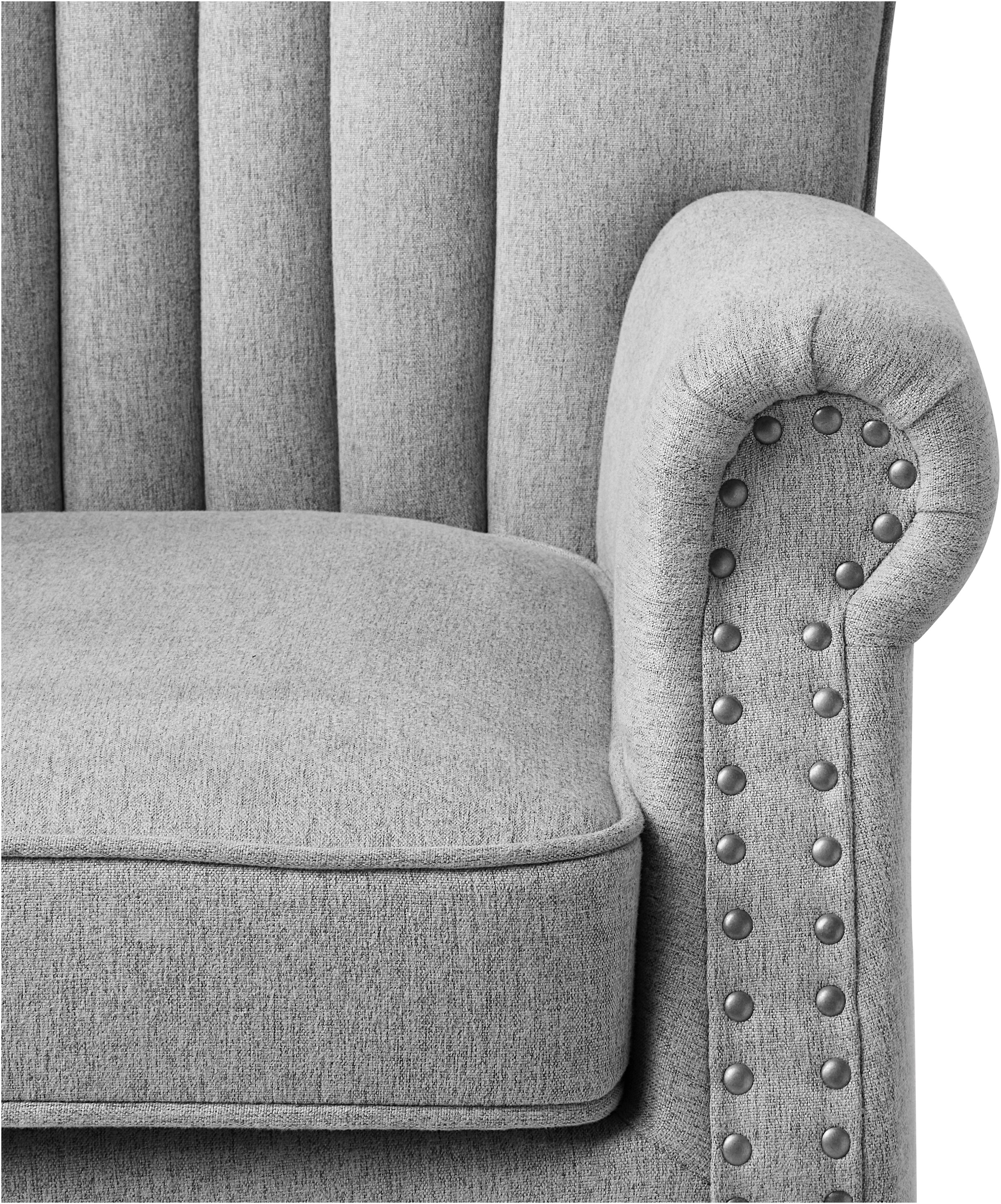 ATLANTIC home collection Sessel »TONI«, modern mit Nieten und hoher Rückenlehne