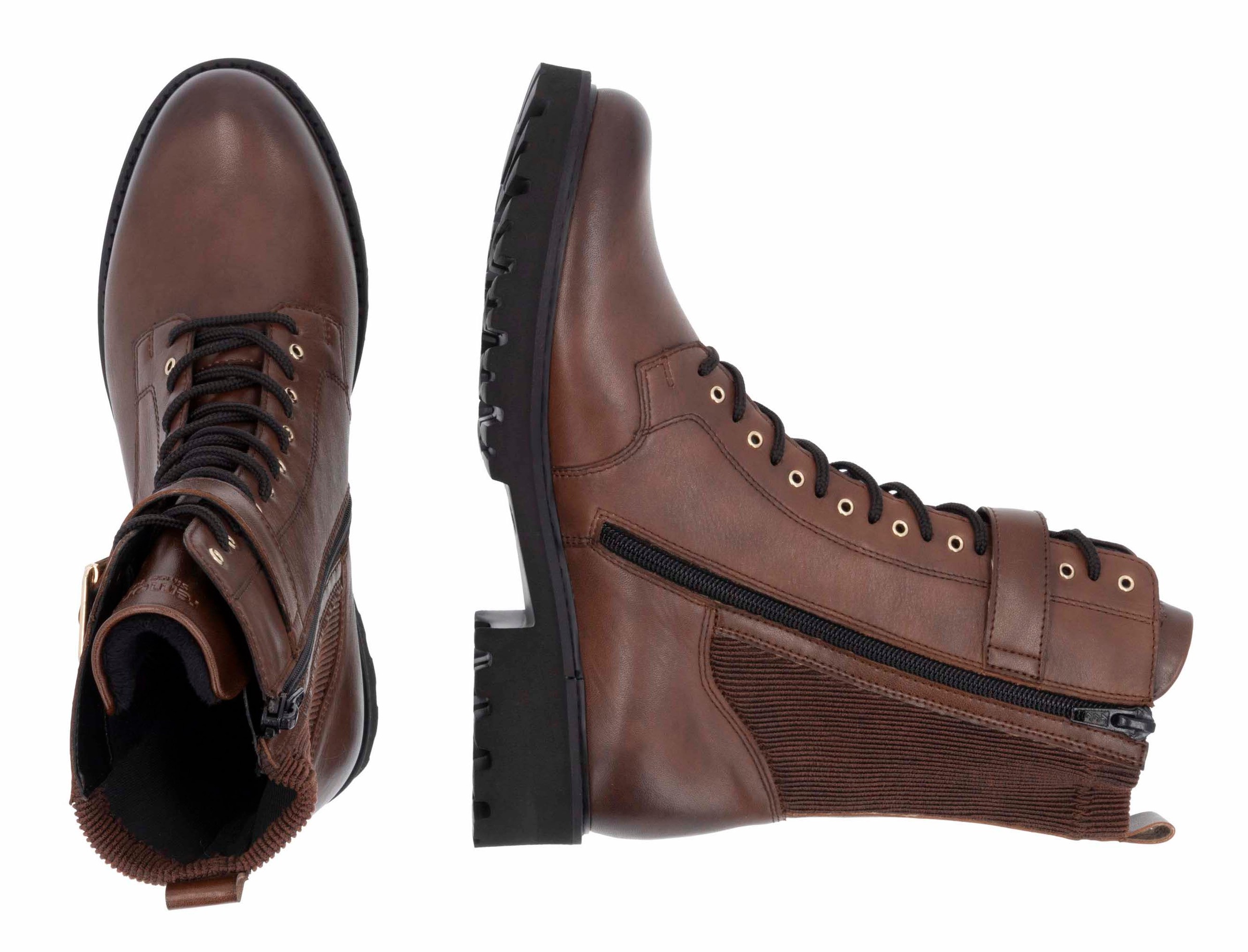 Remonte Schnürstiefelette, Blockabsatz, Schnürboots mit Zierschnalle